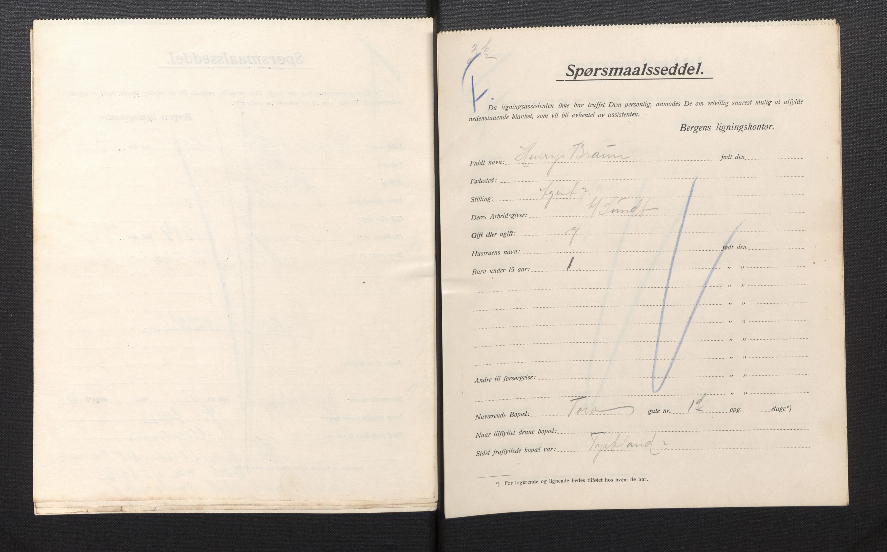 SAB, Municipal Census 1913 for Bergen, 1913, p. 32