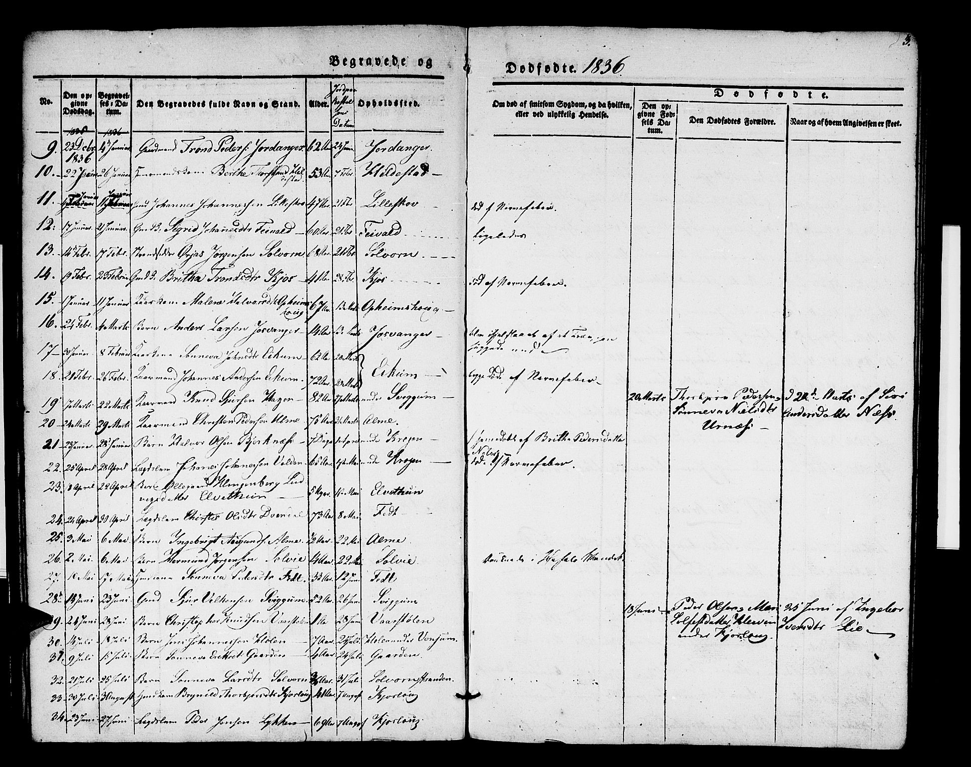 Hafslo sokneprestembete, AV/SAB-A-80301/H/Haa/Haaa/L0008: Parish register (official) no. A 8, 1834-1852, p. 3