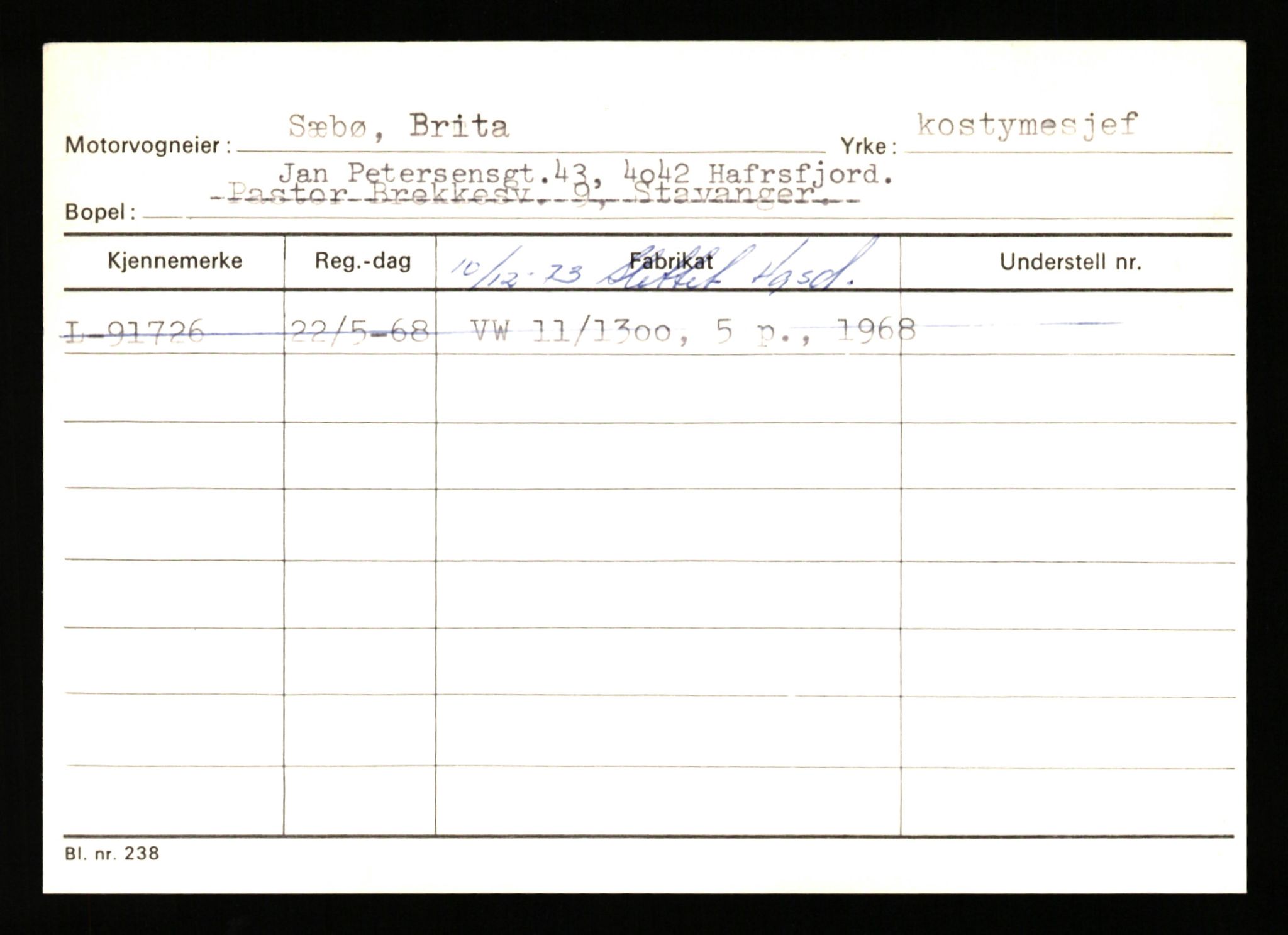 Stavanger trafikkstasjon, SAST/A-101942/0/H/L0037: Sundvor - Sørby, 1930-1971, p. 1777