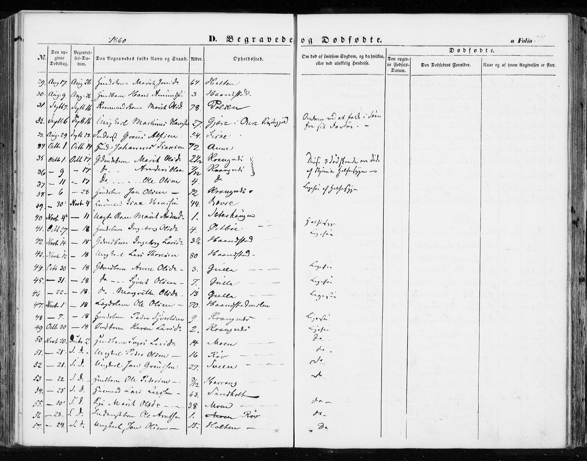 Ministerialprotokoller, klokkerbøker og fødselsregistre - Møre og Romsdal, SAT/A-1454/595/L1044: Parish register (official) no. 595A06, 1852-1863, p. 211