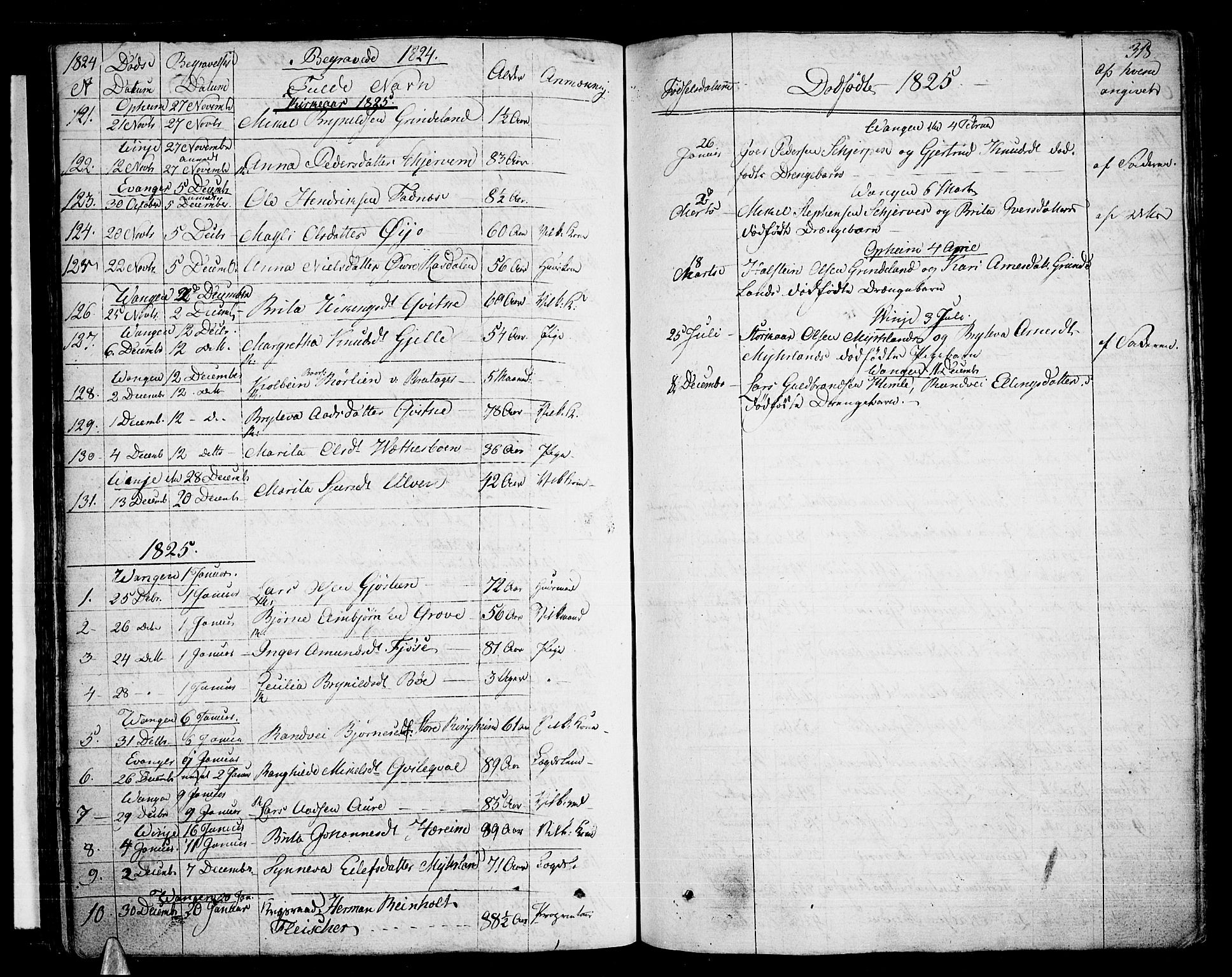 Voss sokneprestembete, AV/SAB-A-79001/H/Haa: Parish register (official) no. A 12, 1823-1837, p. 318