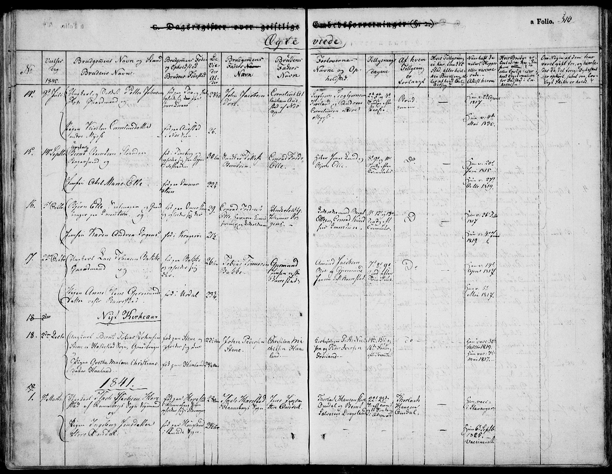Sokndal sokneprestkontor, SAST/A-101808: Parish register (official) no. A 7.2, 1826-1842, p. 510