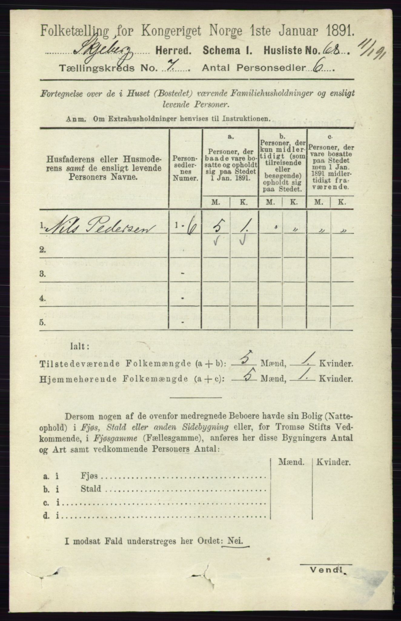 RA, 1891 census for 0115 Skjeberg, 1891, p. 3424