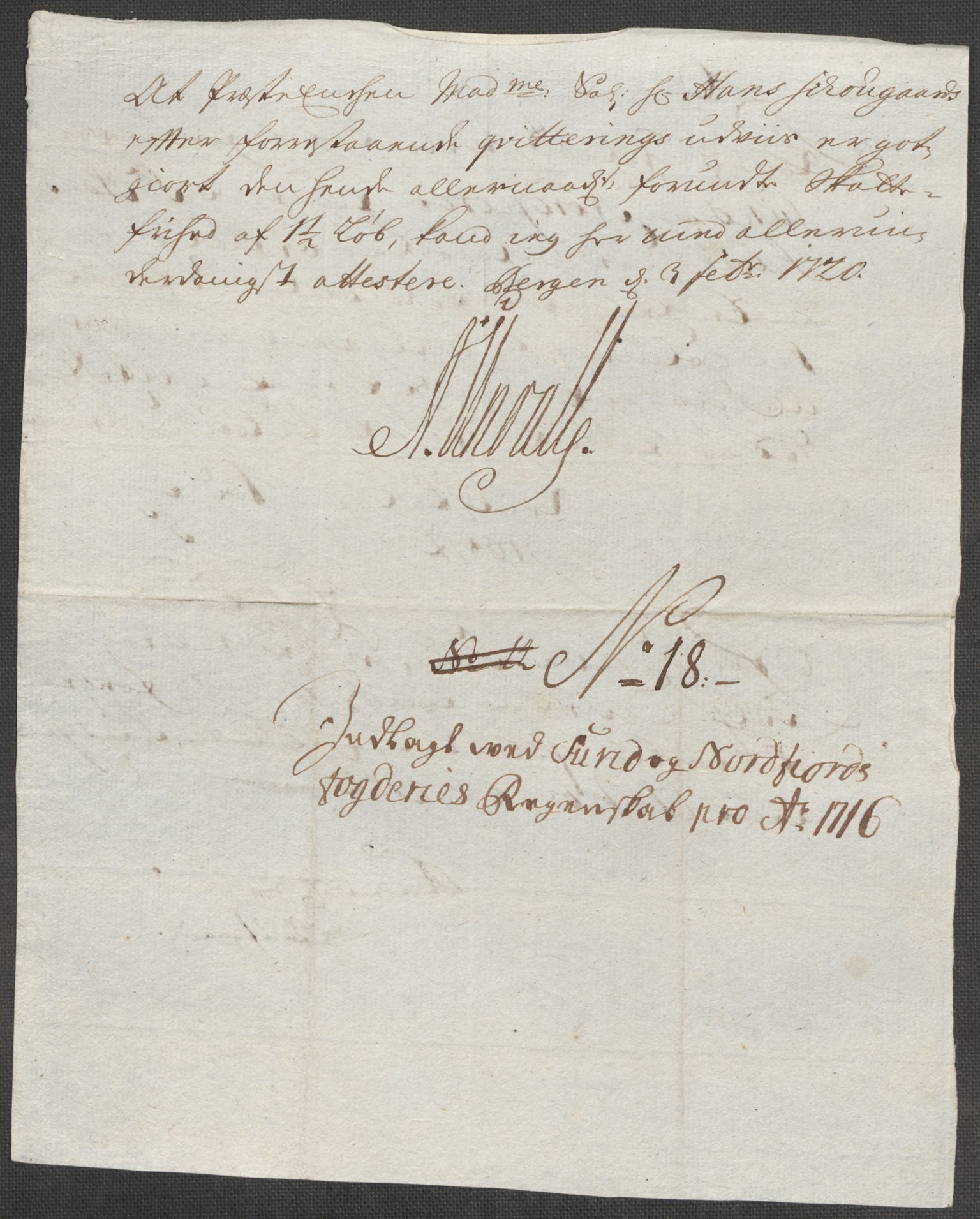 Rentekammeret inntil 1814, Reviderte regnskaper, Fogderegnskap, RA/EA-4092/R53/L3440: Fogderegnskap Sunn- og Nordfjord, 1716, p. 108