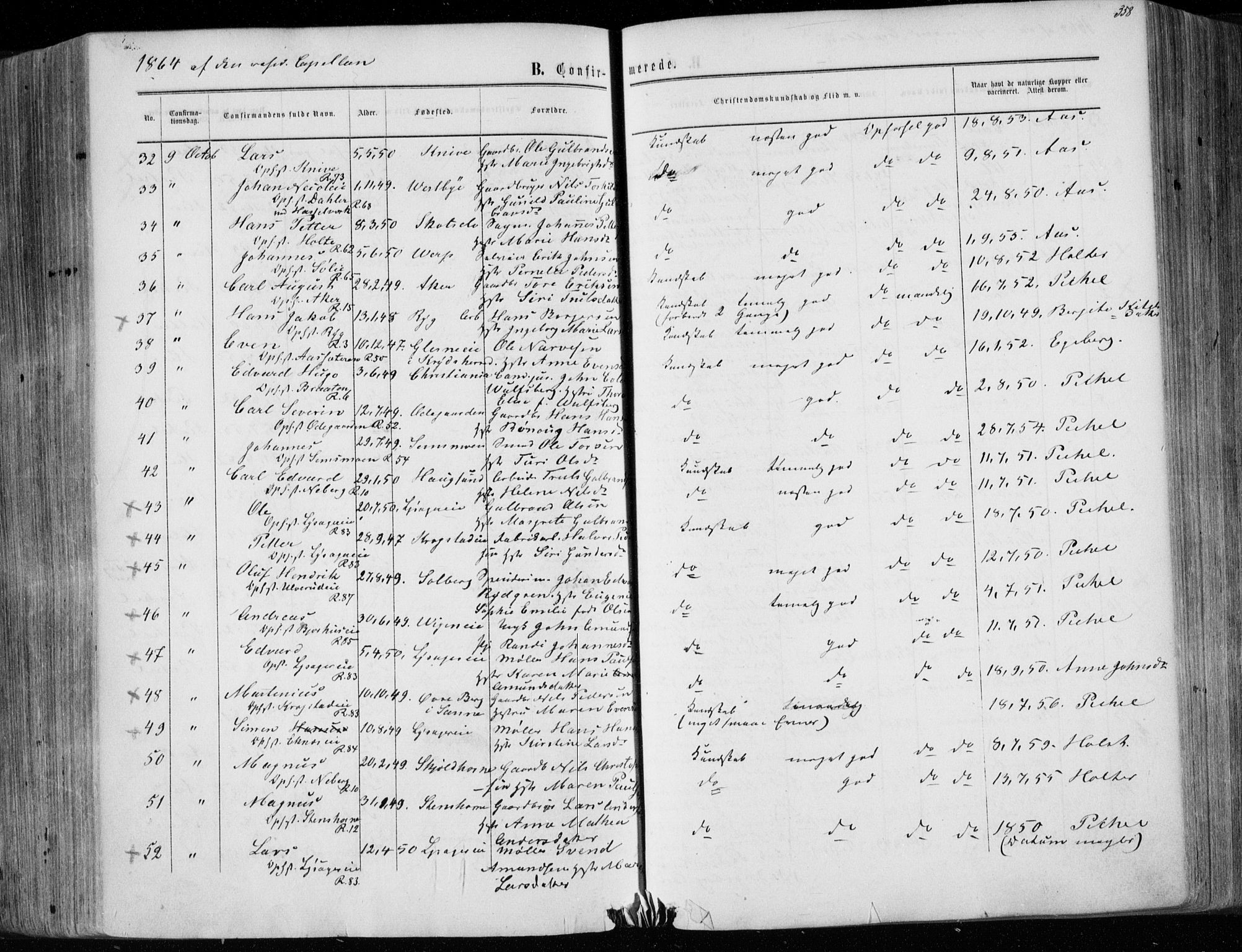 Eiker kirkebøker, AV/SAKO-A-4/F/Fa/L0016: Parish register (official) no. I 16, 1860-1868, p. 358