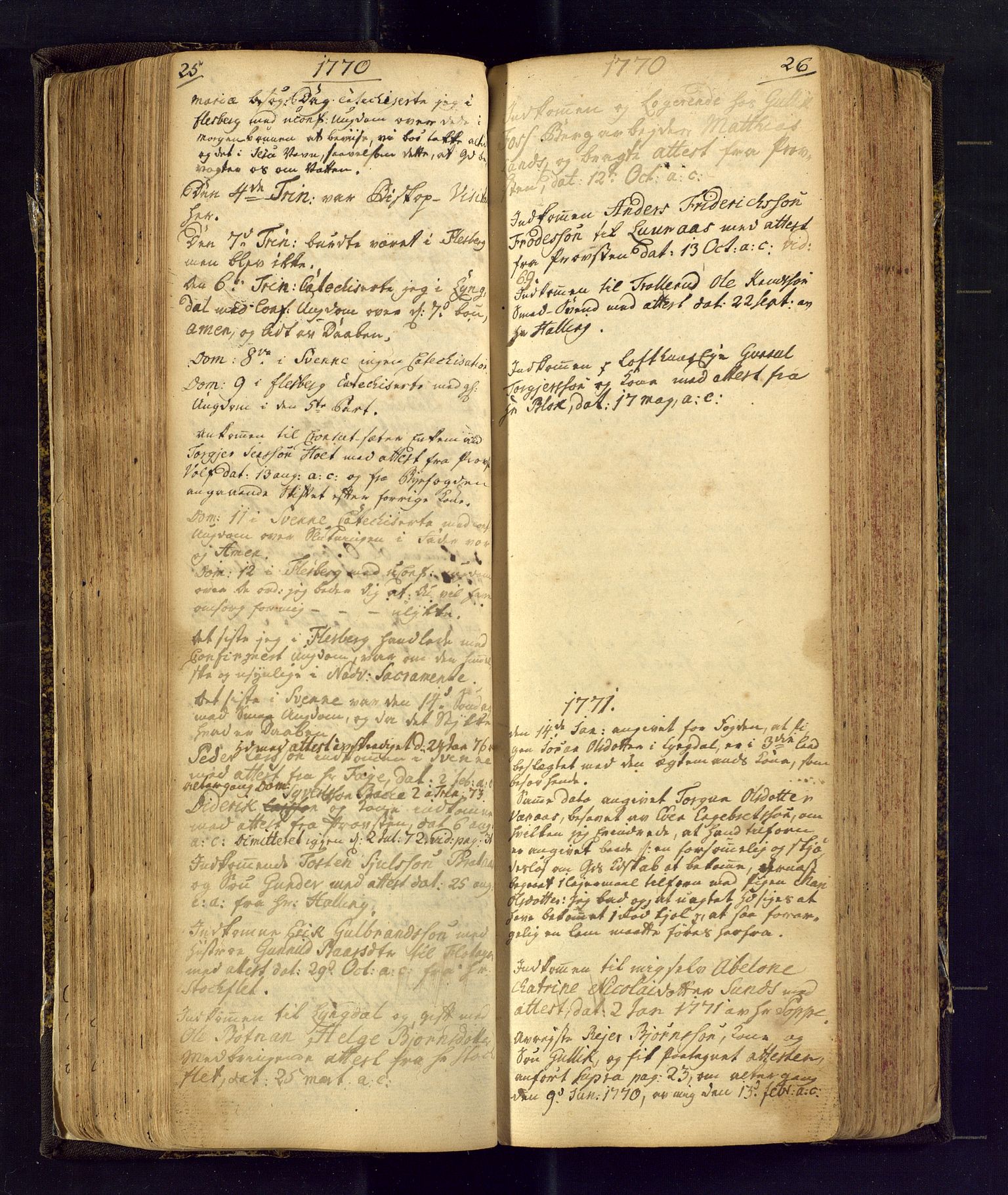 Flesberg kirkebøker, SAKO/A-18/F/Fa/L0002: Parish register (official) no. I 2, 1726-1747, p. 25-26