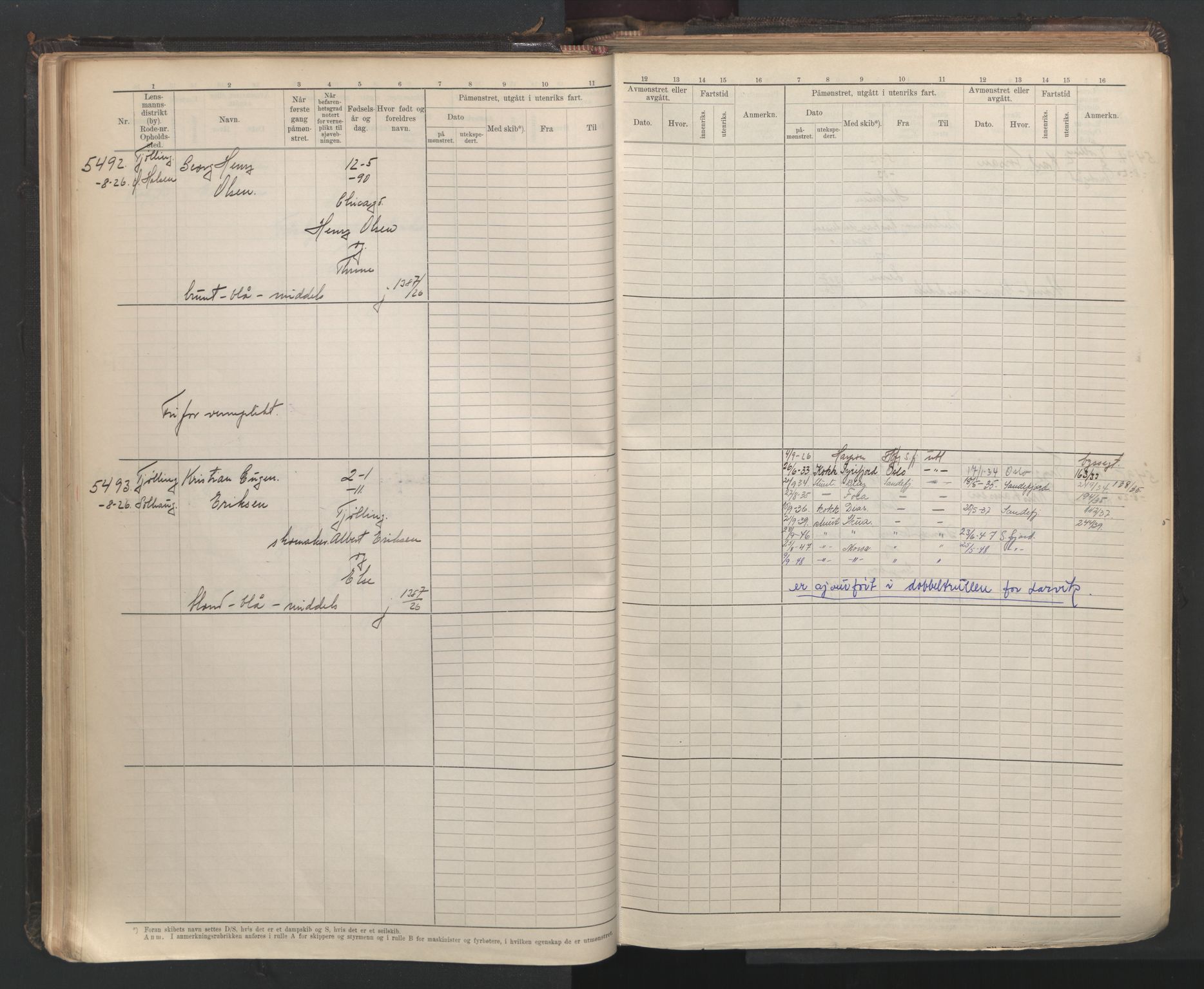 Larvik innrulleringskontor, AV/SAKO-A-787/F/Fc/L0013: Hovedrulle, 1926-1946, p. 49