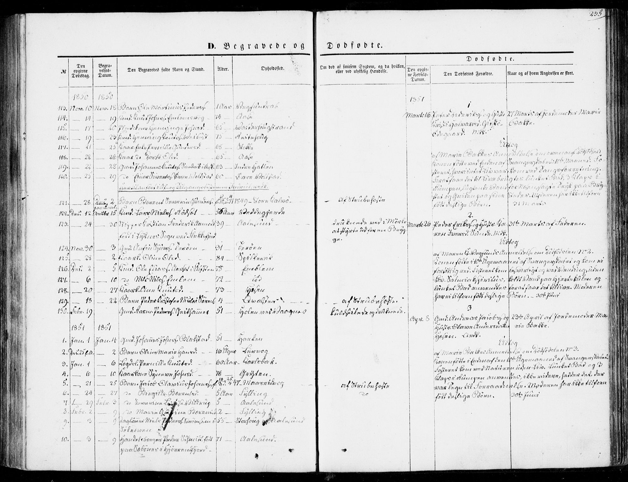 Ministerialprotokoller, klokkerbøker og fødselsregistre - Møre og Romsdal, AV/SAT-A-1454/528/L0397: Parish register (official) no. 528A08, 1848-1858, p. 235