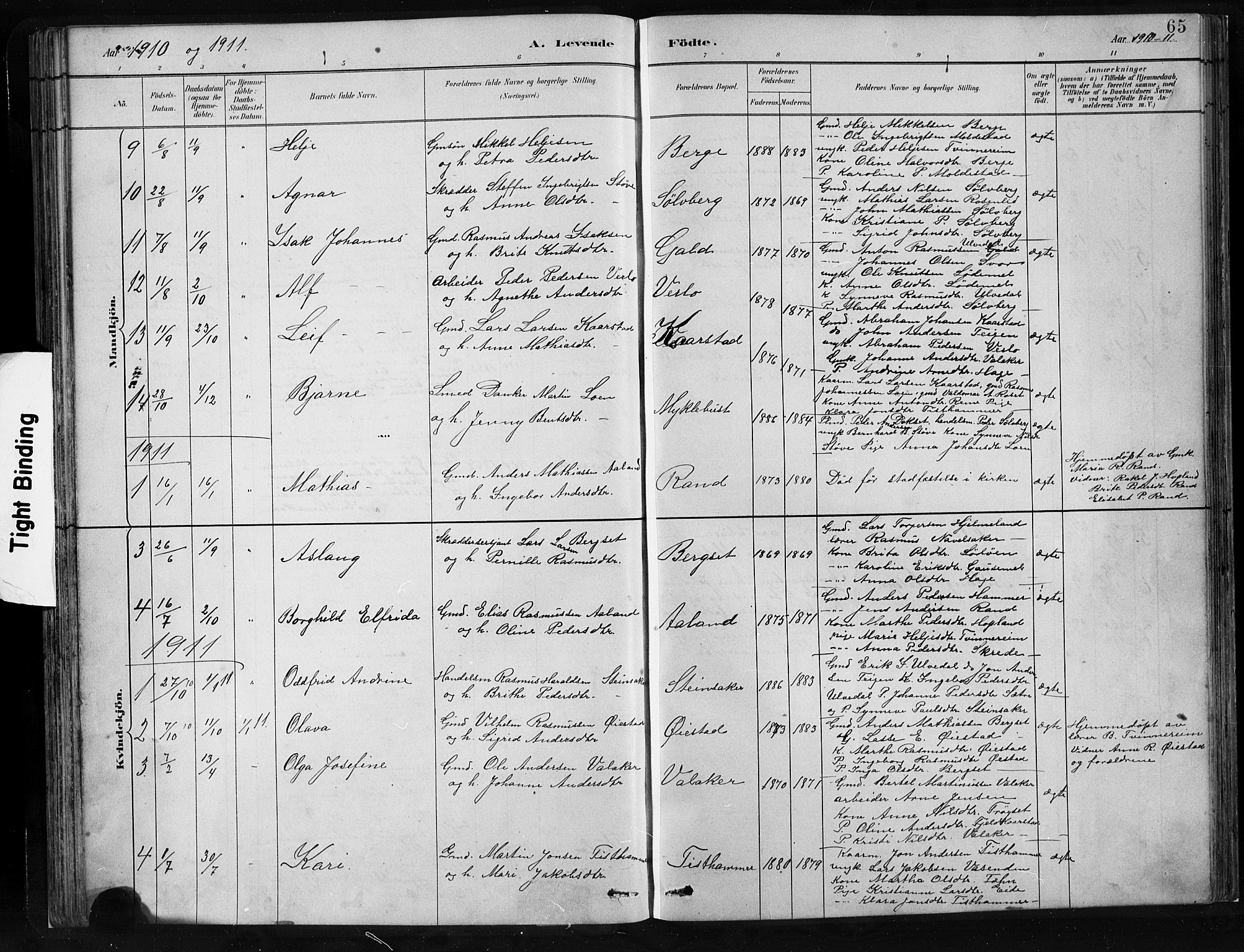 Innvik sokneprestembete, AV/SAB-A-80501: Parish register (copy) no. C 3, 1883-1911, p. 65