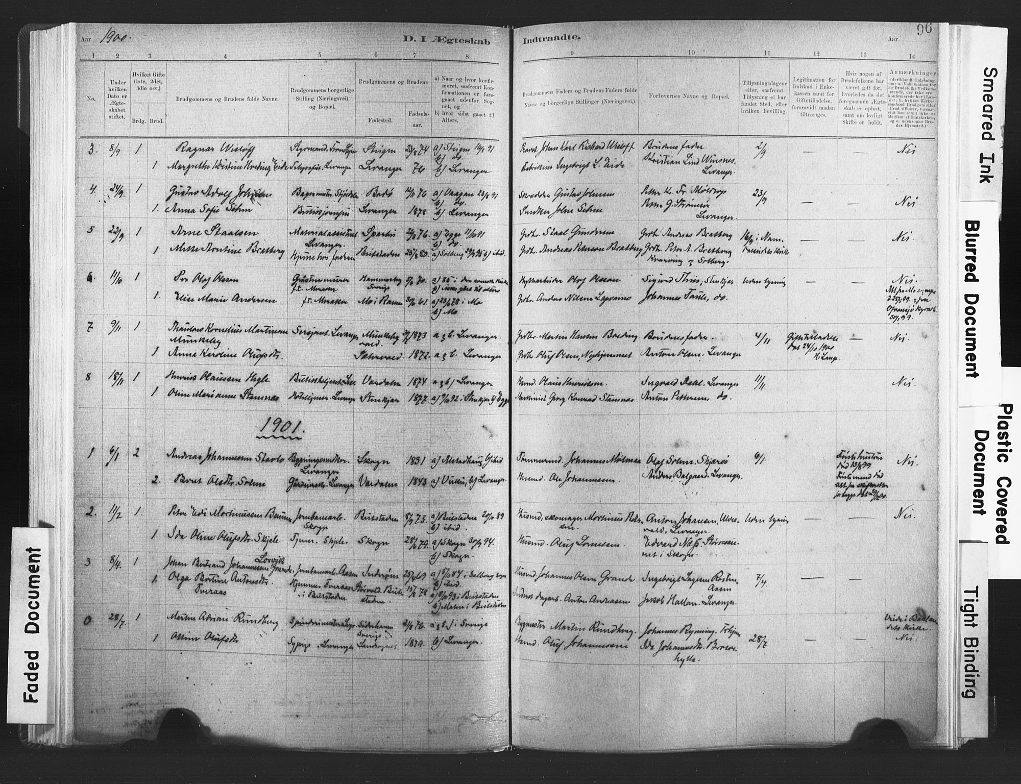 Ministerialprotokoller, klokkerbøker og fødselsregistre - Nord-Trøndelag, SAT/A-1458/720/L0189: Parish register (official) no. 720A05, 1880-1911, p. 96