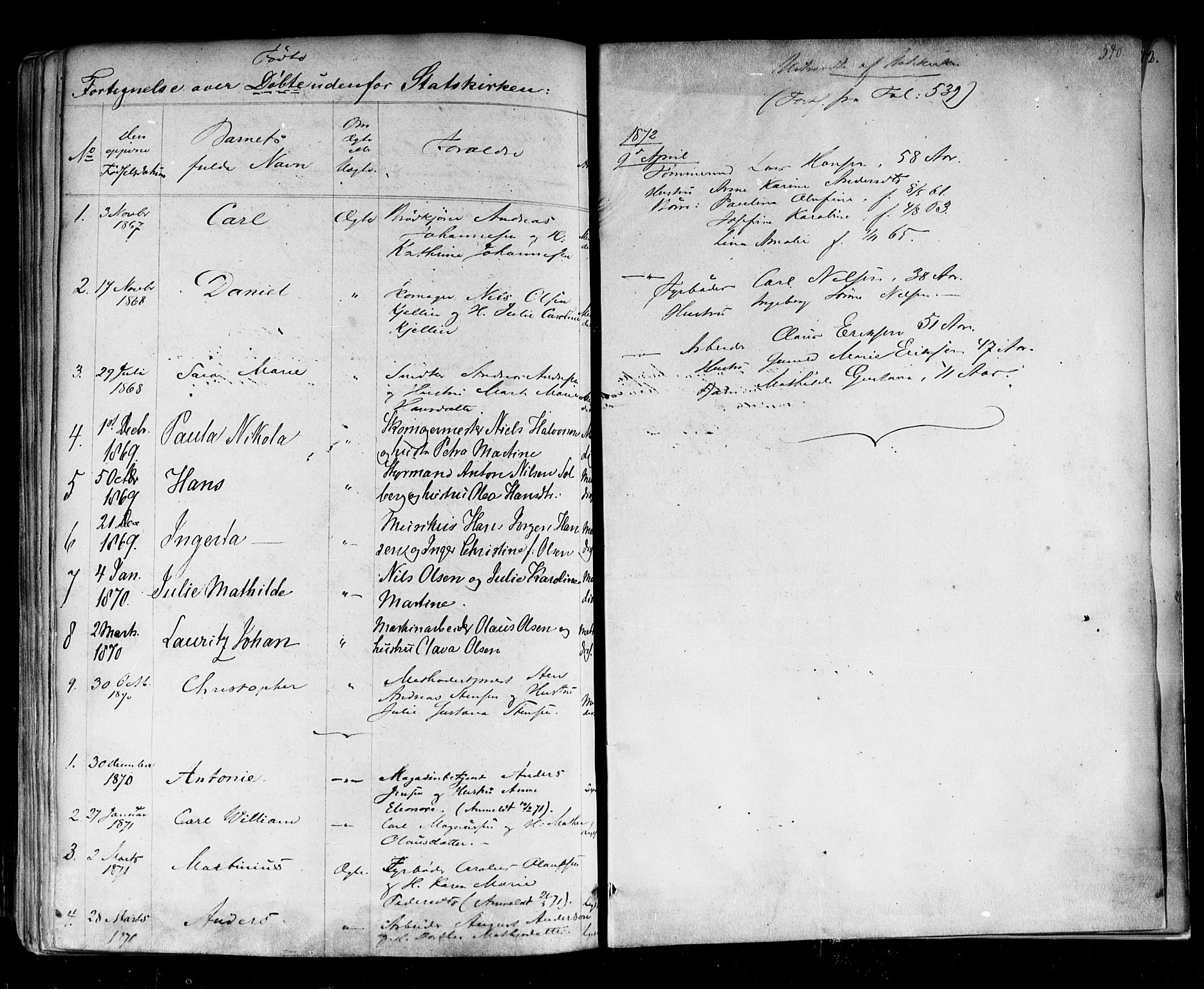 Horten kirkebøker, AV/SAKO-A-348/F/Fa/L0001: Parish register (official) no. 1, 1855-1871, p. 540