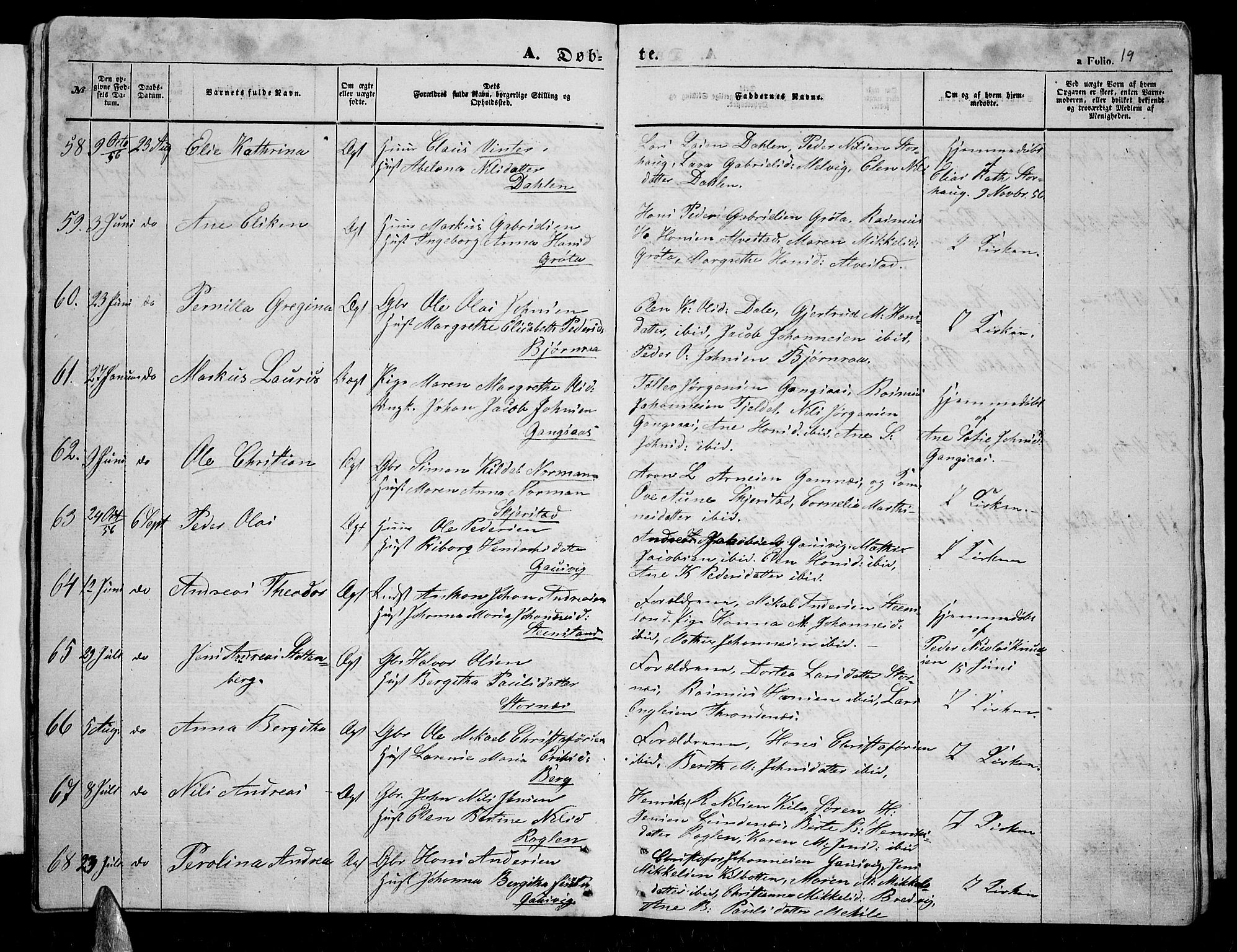 Trondenes sokneprestkontor, AV/SATØ-S-1319/H/Hb/L0007klokker: Parish register (copy) no. 7, 1855-1862, p. 19