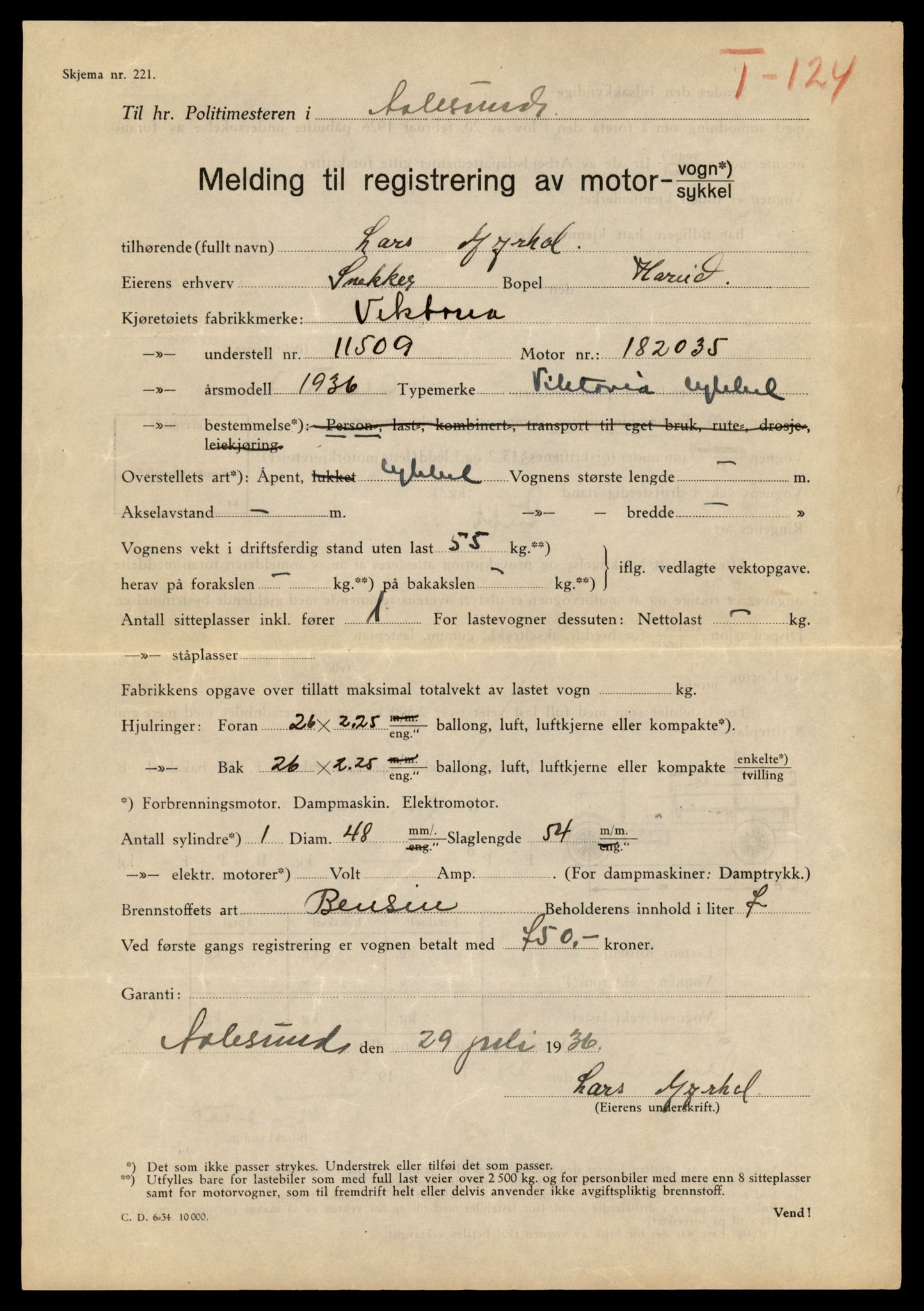 Møre og Romsdal vegkontor - Ålesund trafikkstasjon, AV/SAT-A-4099/F/Fe/L0029: Registreringskort for kjøretøy T 11430 - T 11619, 1927-1998, p. 927
