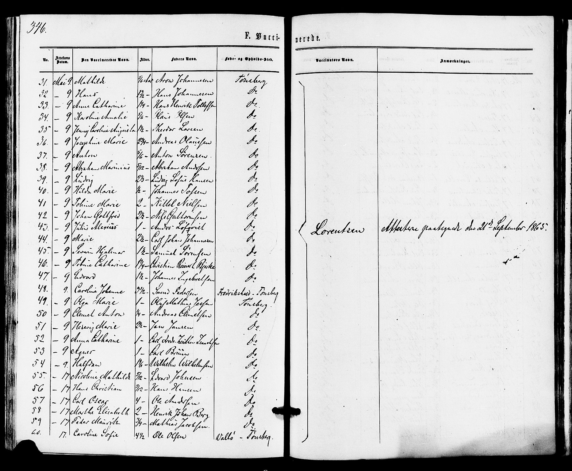 Tønsberg kirkebøker, SAKO/A-330/F/Fa/L0009: Parish register (official) no. I 9, 1865-1873, p. 346