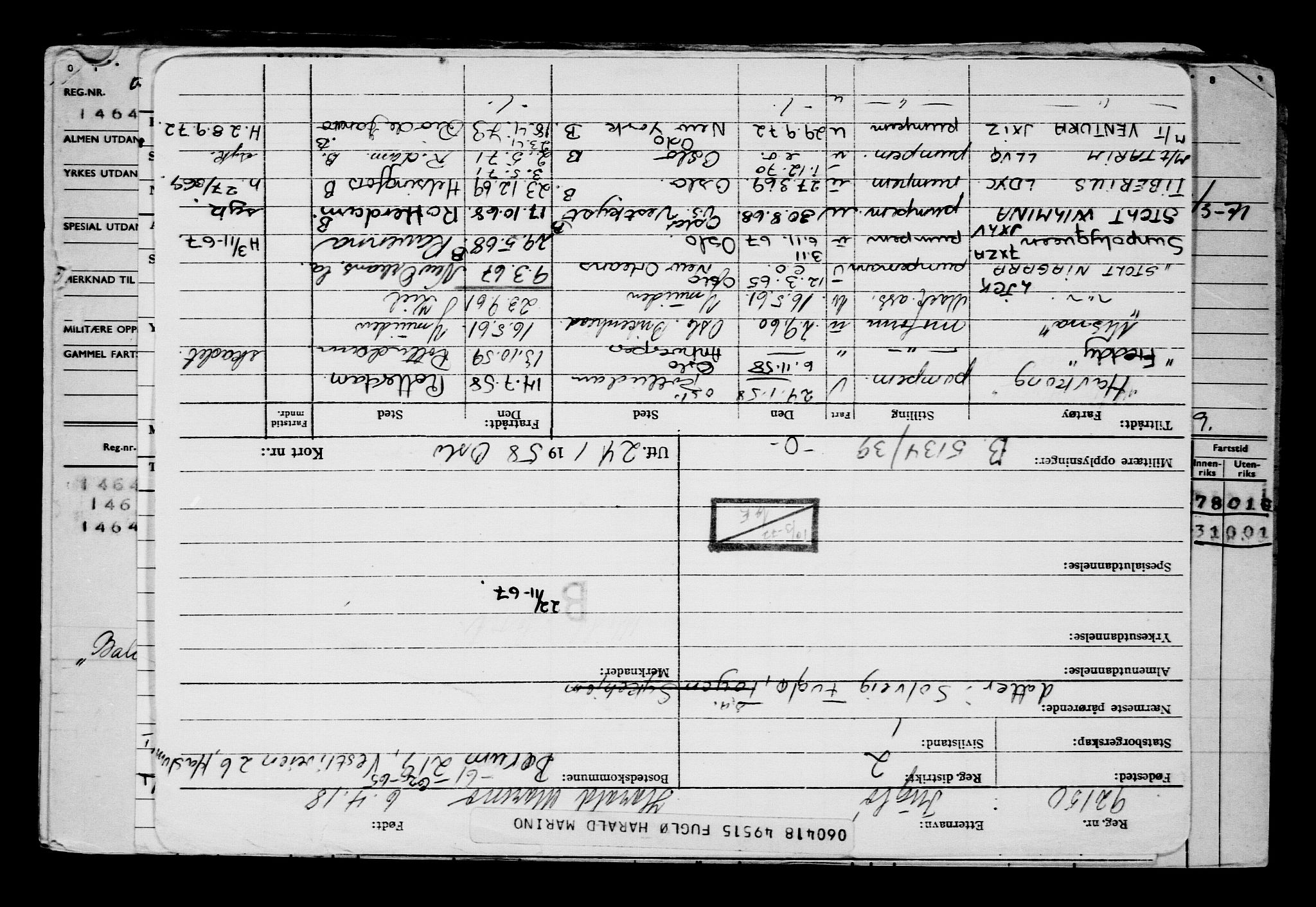 Direktoratet for sjømenn, AV/RA-S-3545/G/Gb/L0157: Hovedkort, 1918, p. 112