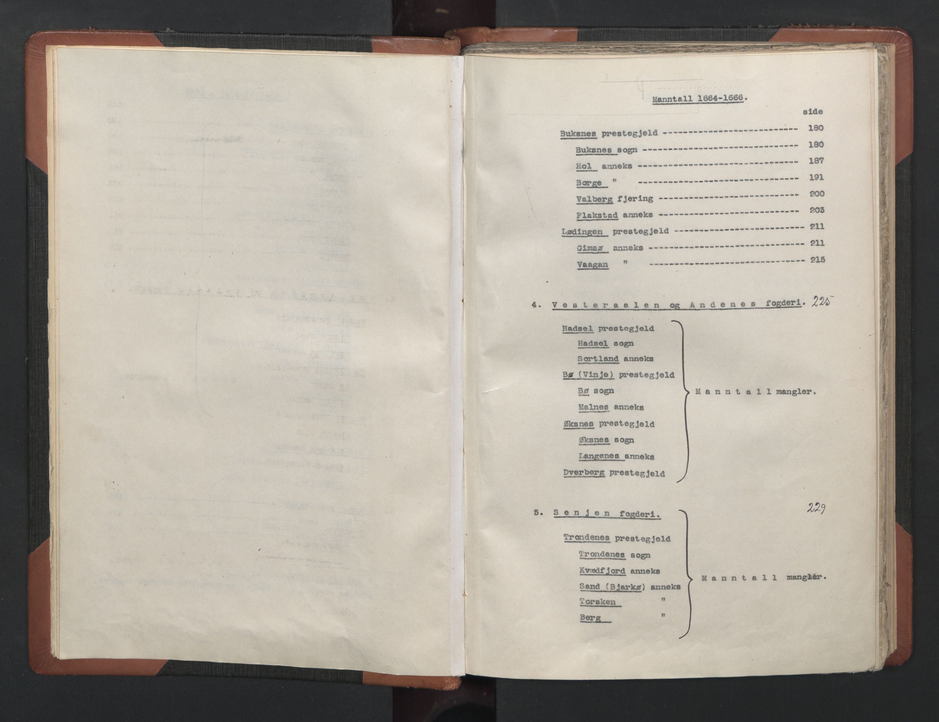 RA, Bailiff's Census 1664-1666, no. 20: Modern Nordland county, modern Troms county and modern Finnmark county, 1665