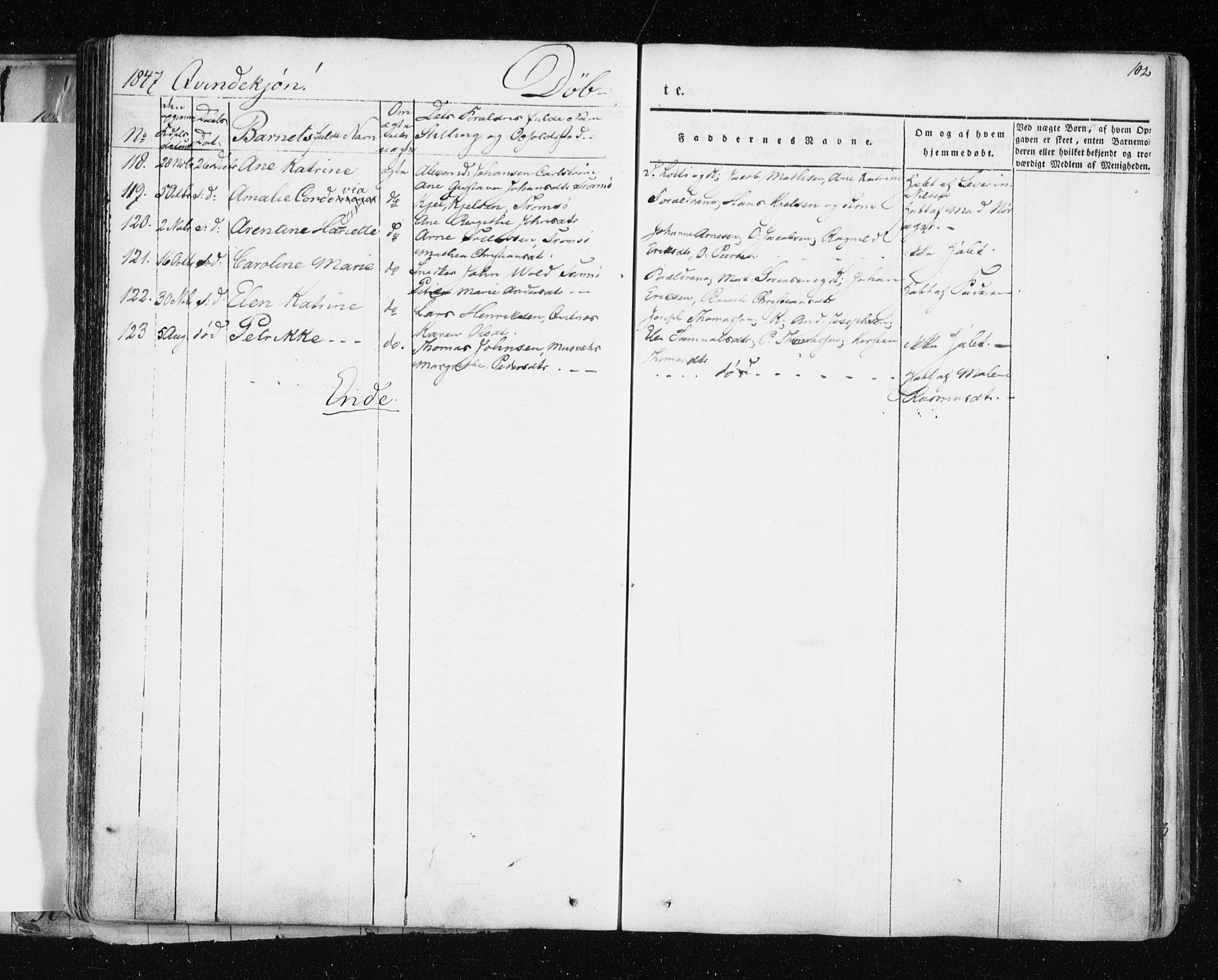 Tromsø sokneprestkontor/stiftsprosti/domprosti, AV/SATØ-S-1343/G/Ga/L0009kirke: Parish register (official) no. 9, 1837-1847, p. 102