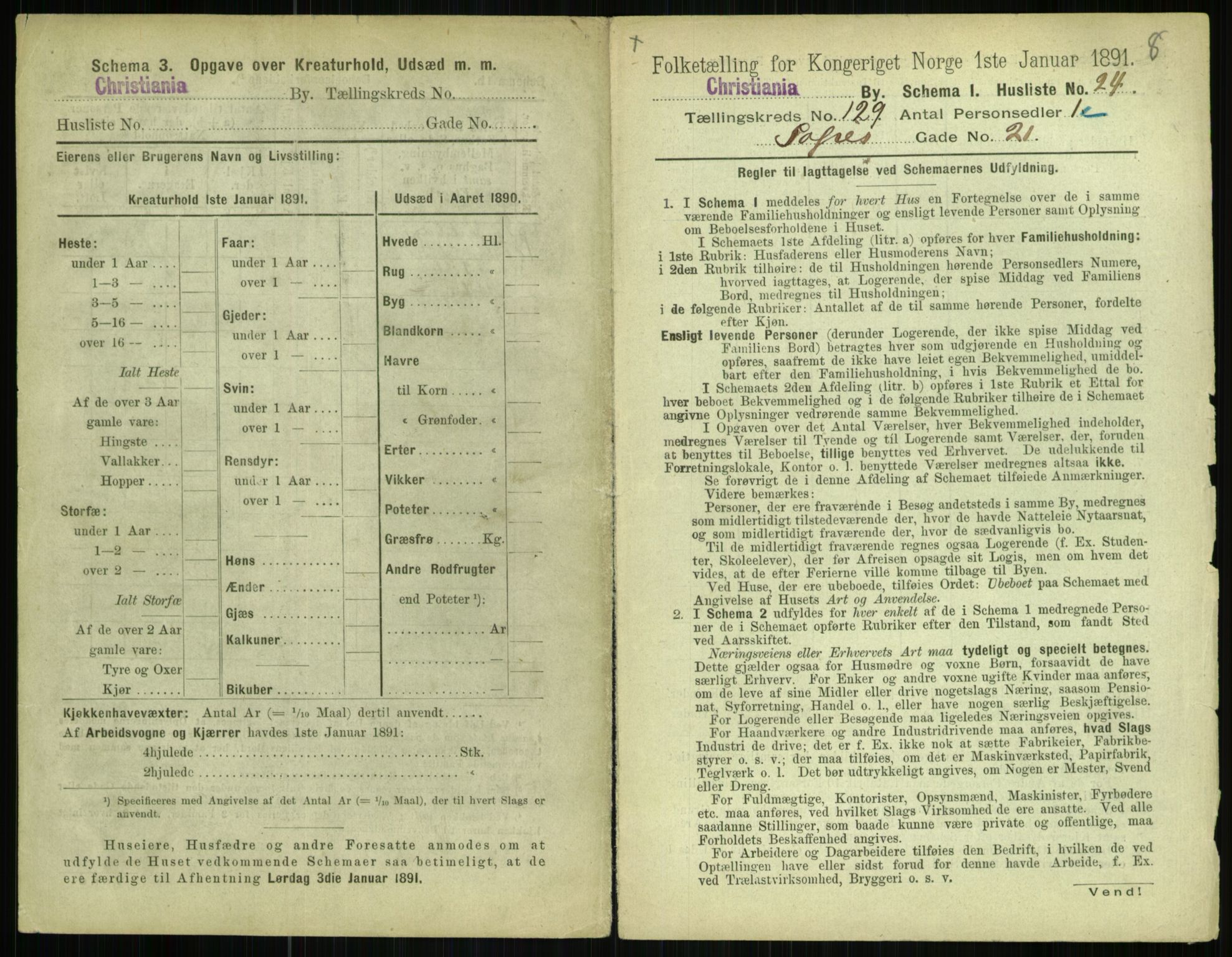 RA, 1891 census for 0301 Kristiania, 1891, p. 69232