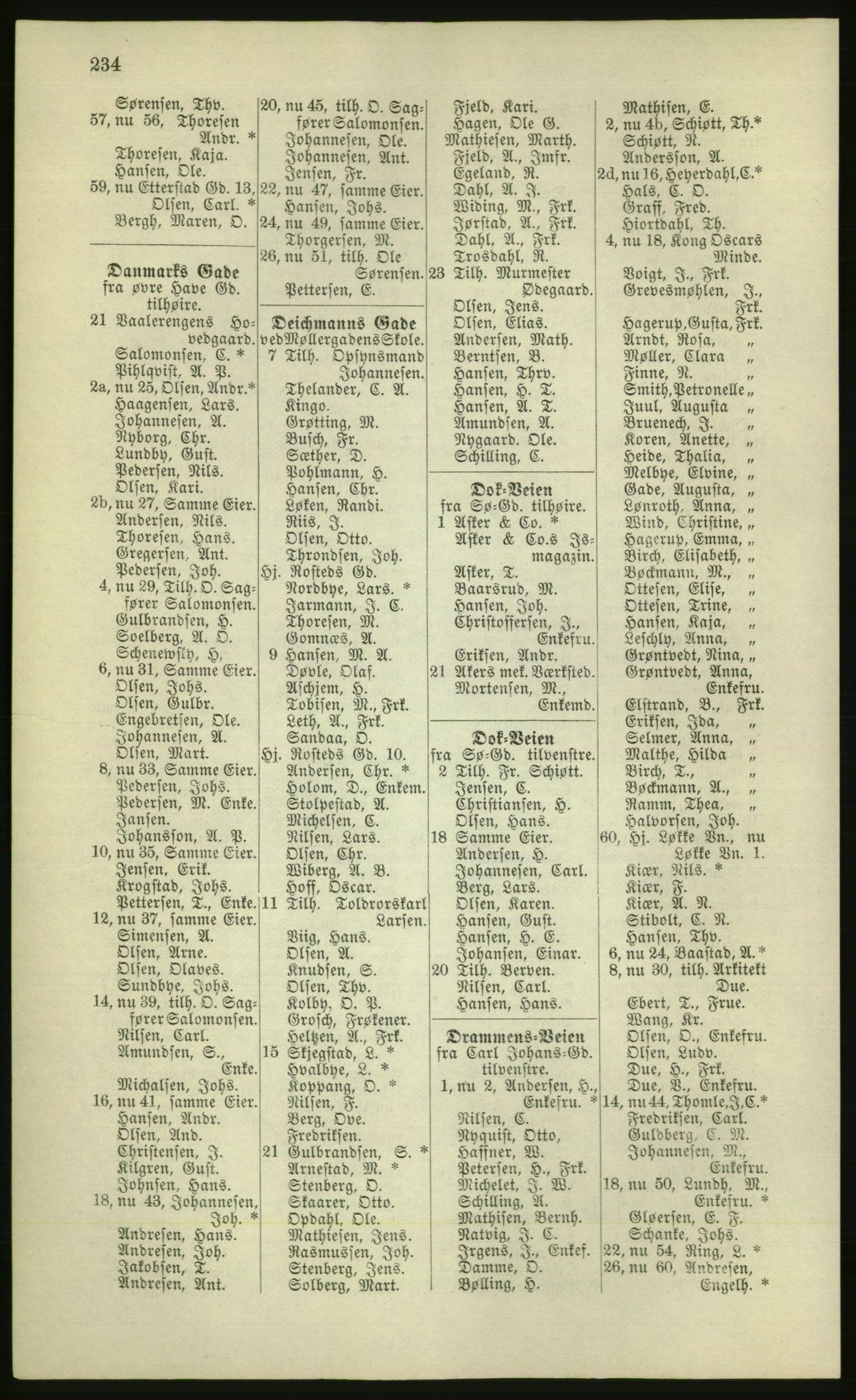 Kristiania/Oslo adressebok, PUBL/-, 1881, p. 234