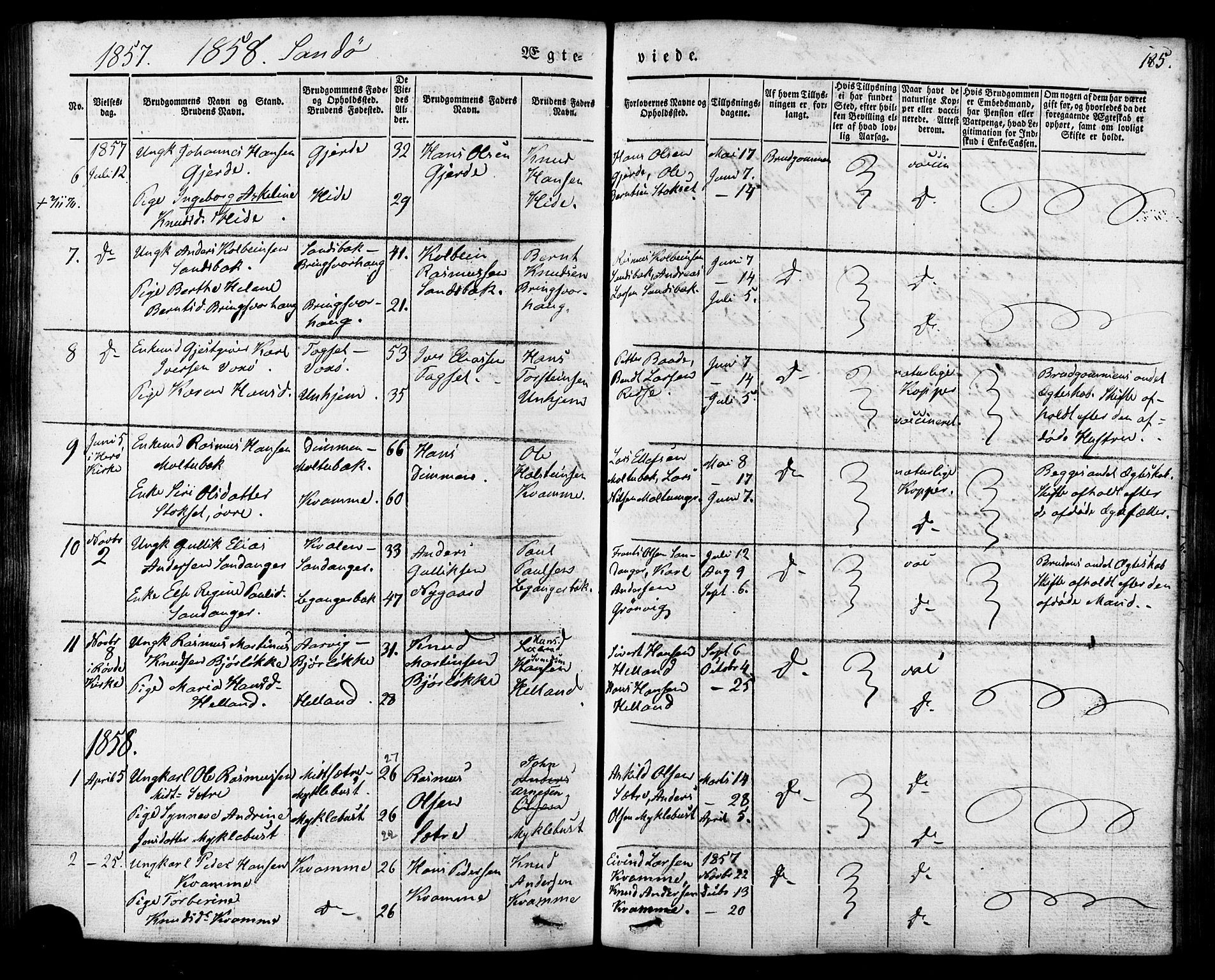 Ministerialprotokoller, klokkerbøker og fødselsregistre - Møre og Romsdal, AV/SAT-A-1454/503/L0034: Parish register (official) no. 503A02, 1841-1884, p. 185