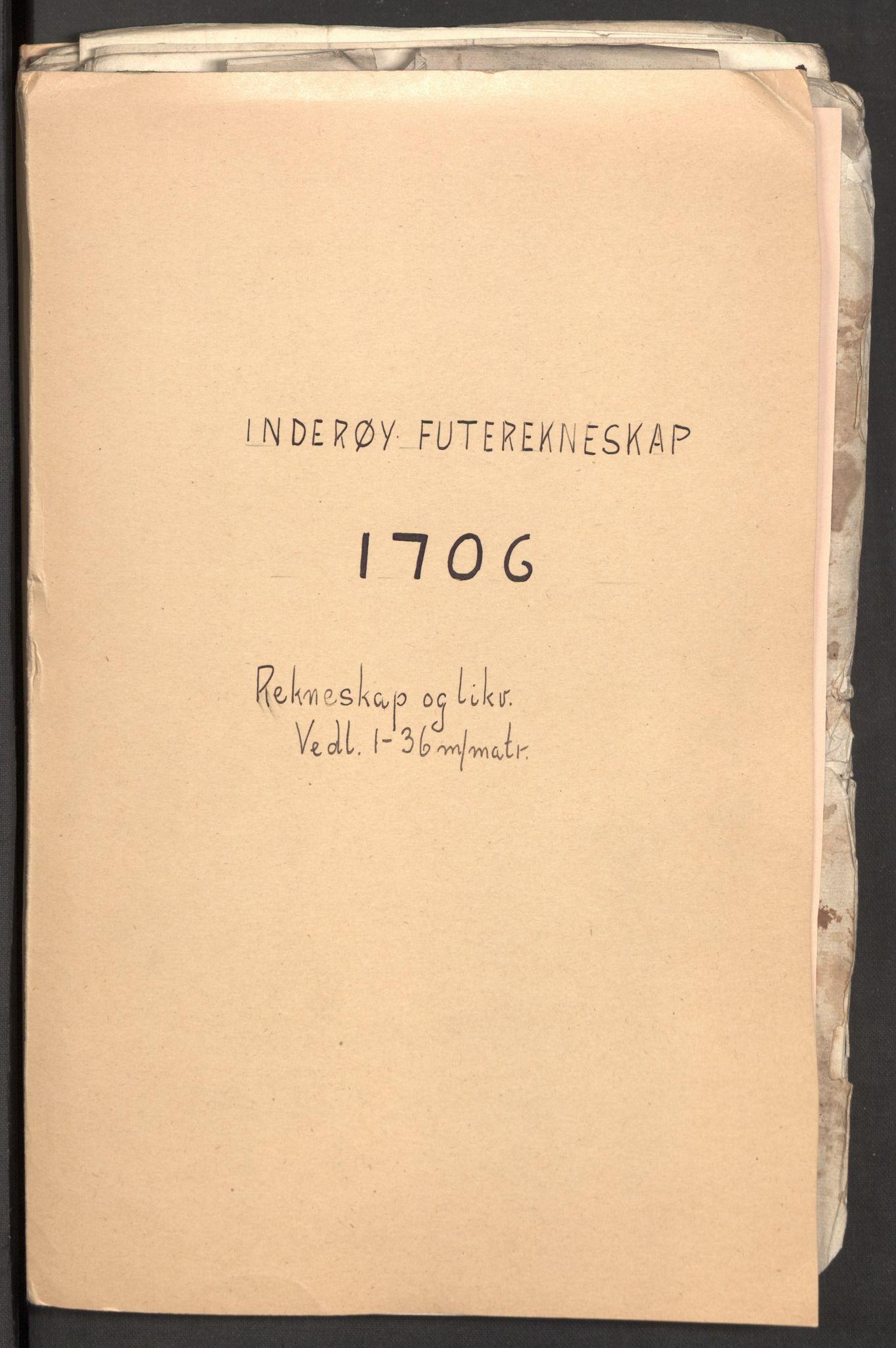 Rentekammeret inntil 1814, Reviderte regnskaper, Fogderegnskap, RA/EA-4092/R63/L4315: Fogderegnskap Inderøy, 1706-1707, p. 2