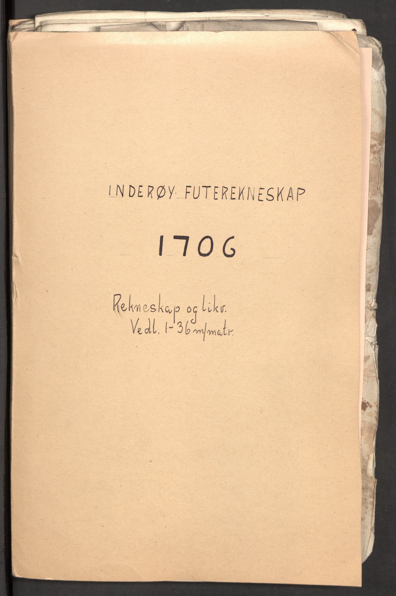 Rentekammeret inntil 1814, Reviderte regnskaper, Fogderegnskap, AV/RA-EA-4092/R63/L4315: Fogderegnskap Inderøy, 1706-1707, p. 2