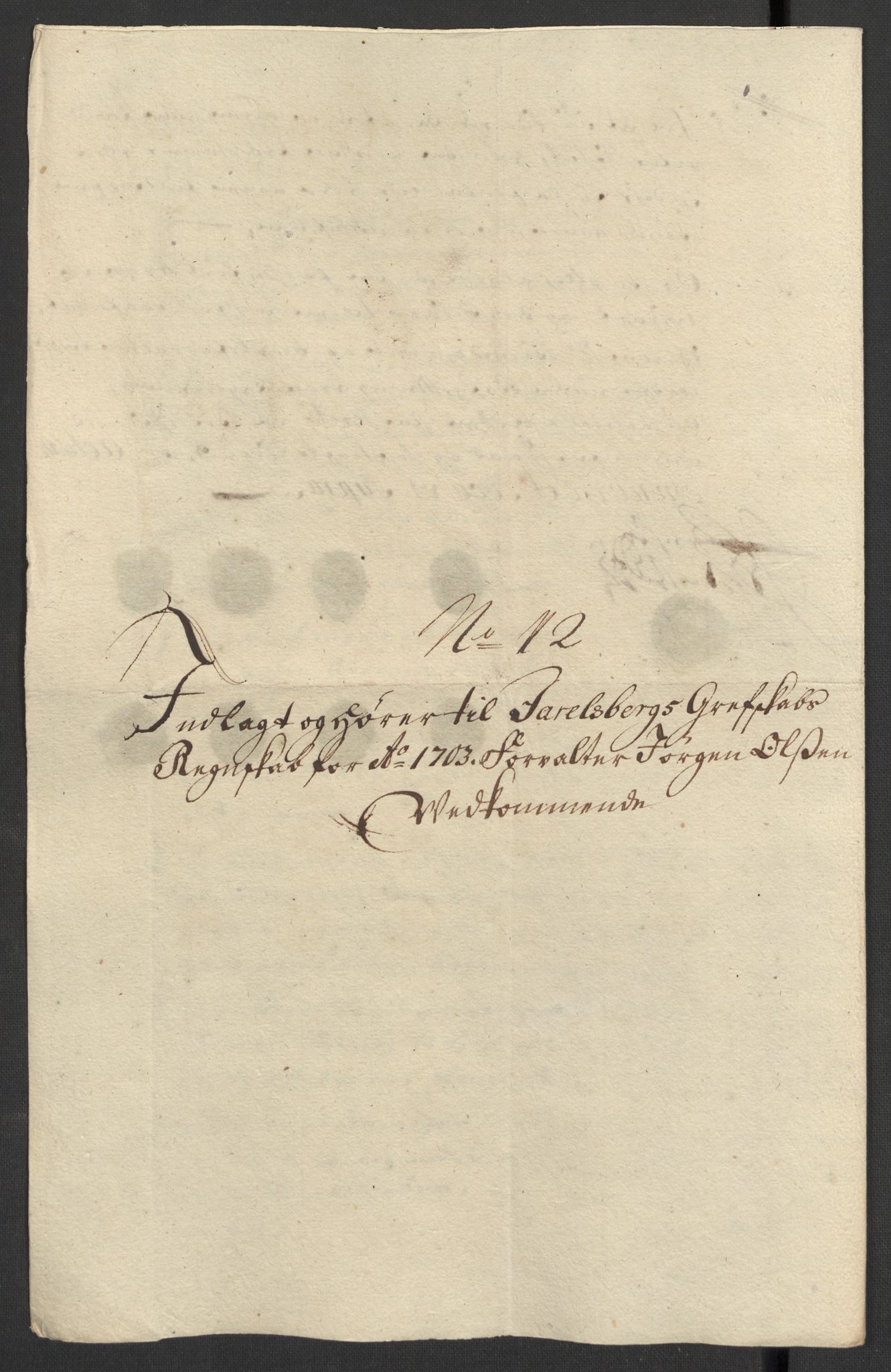 Rentekammeret inntil 1814, Reviderte regnskaper, Fogderegnskap, RA/EA-4092/R32/L1871: Fogderegnskap Jarlsberg grevskap, 1703-1705, p. 46