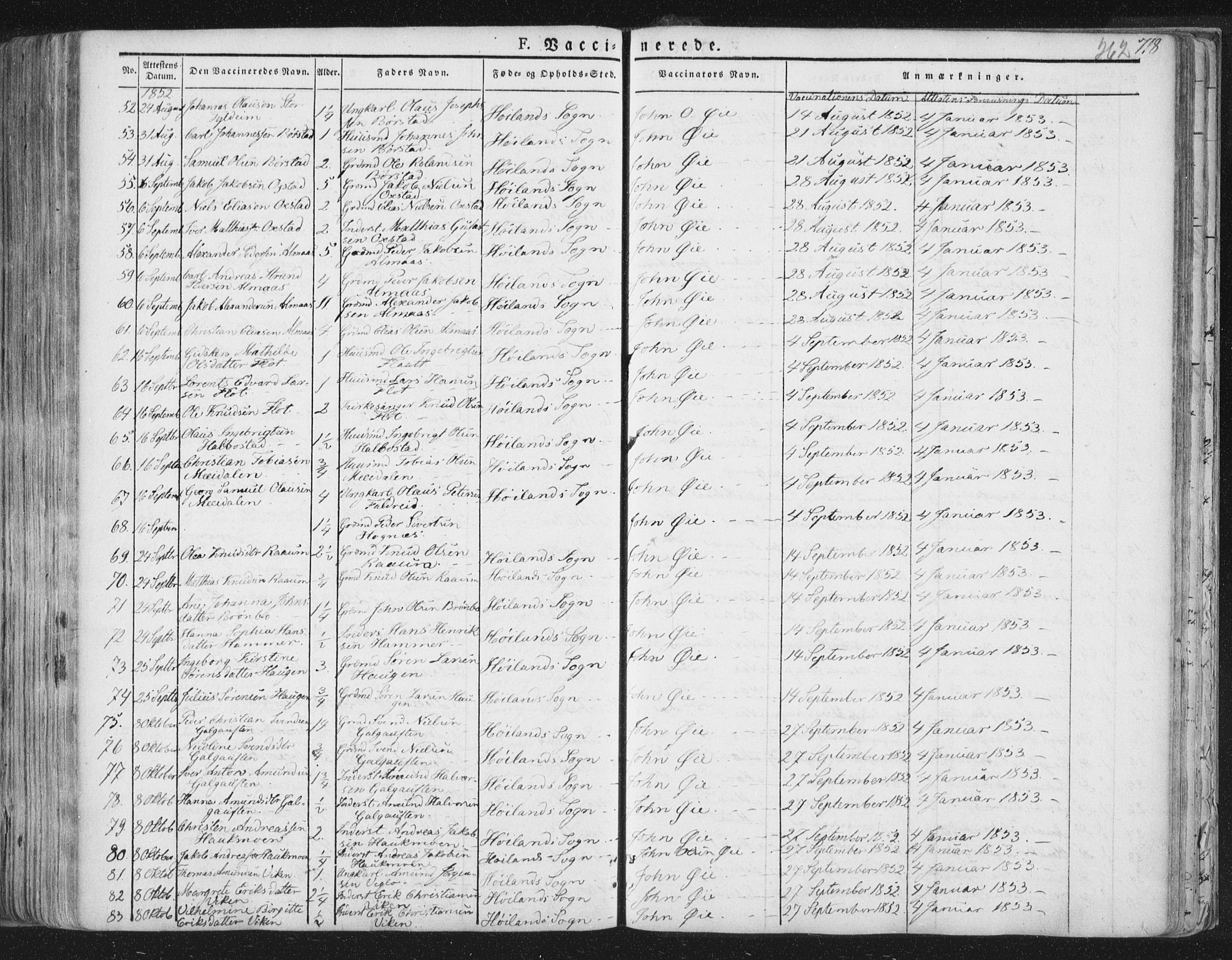 Ministerialprotokoller, klokkerbøker og fødselsregistre - Nord-Trøndelag, AV/SAT-A-1458/758/L0513: Parish register (official) no. 758A02 /1, 1839-1868, p. 262
