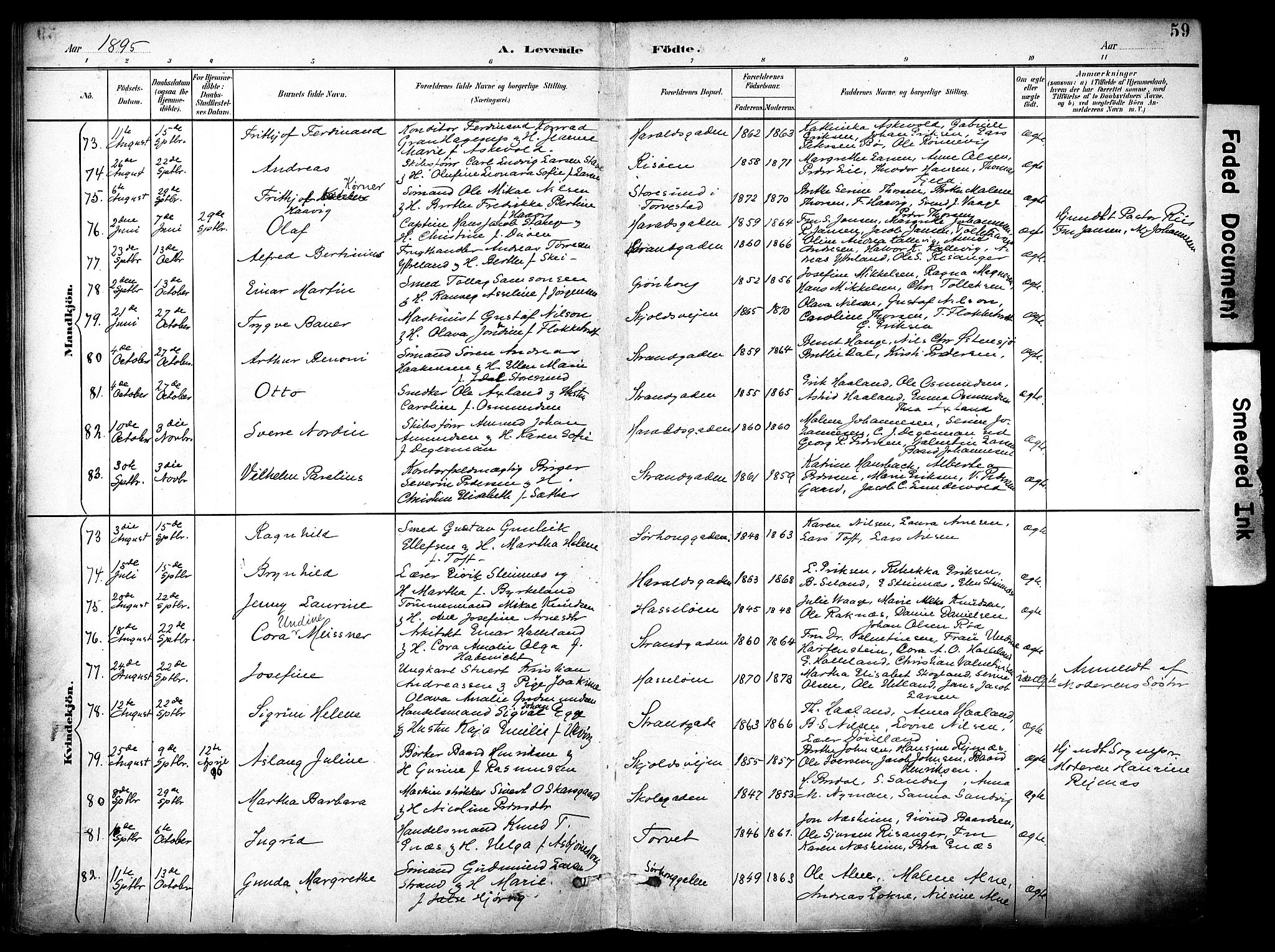 Haugesund sokneprestkontor, AV/SAST-A -101863/H/Ha/Haa/L0006: Parish register (official) no. A 6, 1891-1907, p. 59