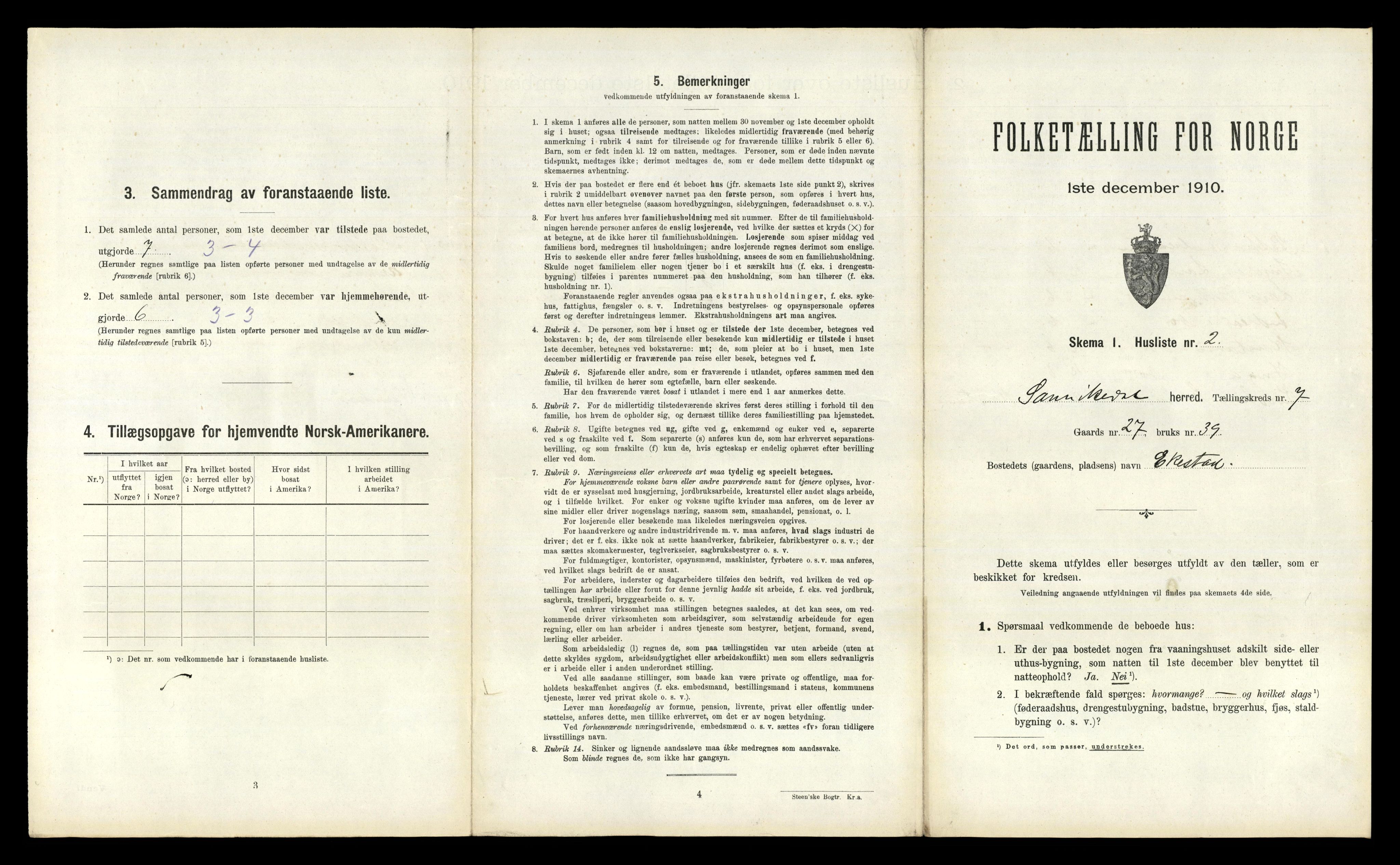 RA, 1910 census for Sannidal, 1910, p. 700