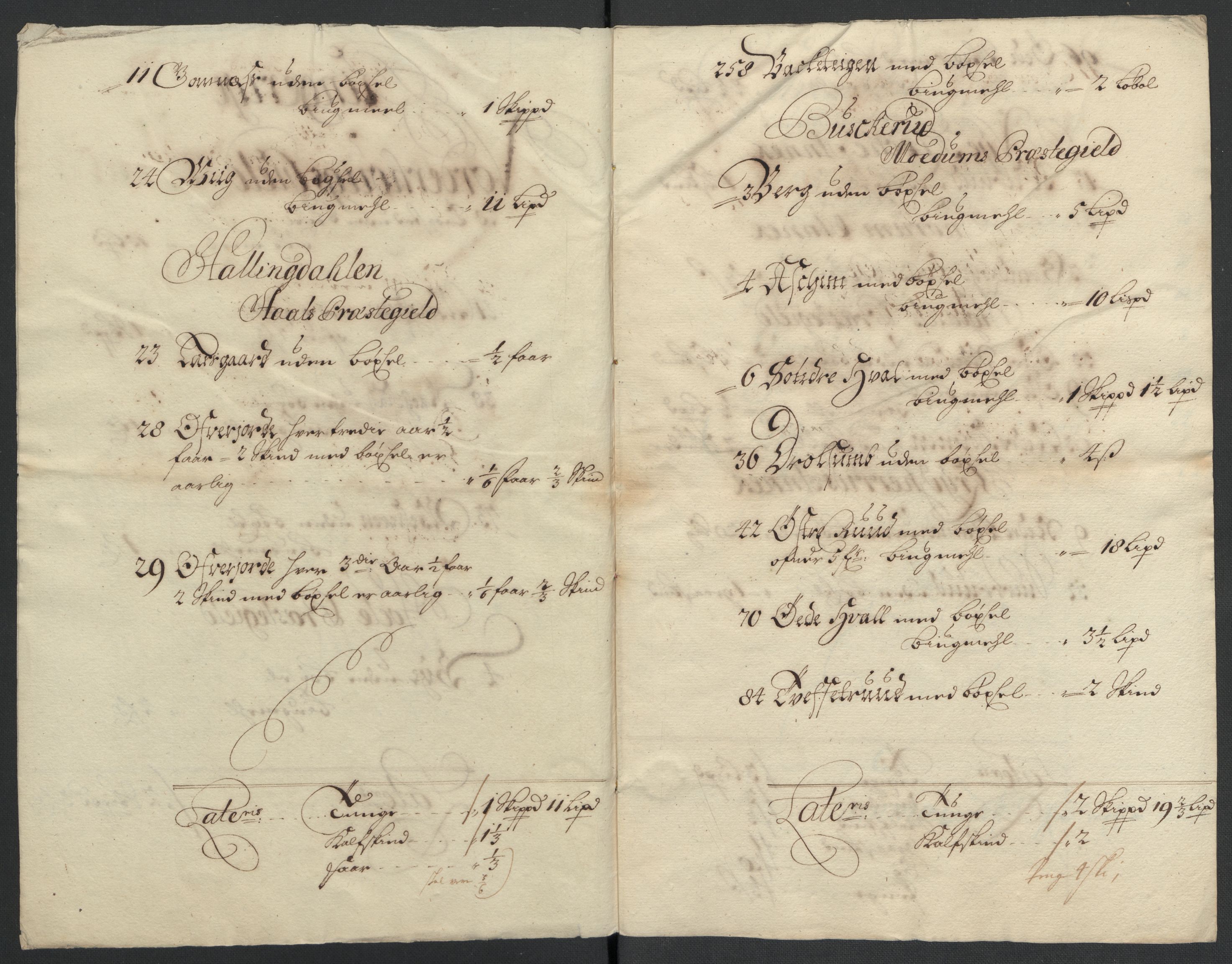 Rentekammeret inntil 1814, Reviderte regnskaper, Fogderegnskap, RA/EA-4092/R22/L1463: Fogderegnskap Ringerike, Hallingdal og Buskerud, 1704, p. 34