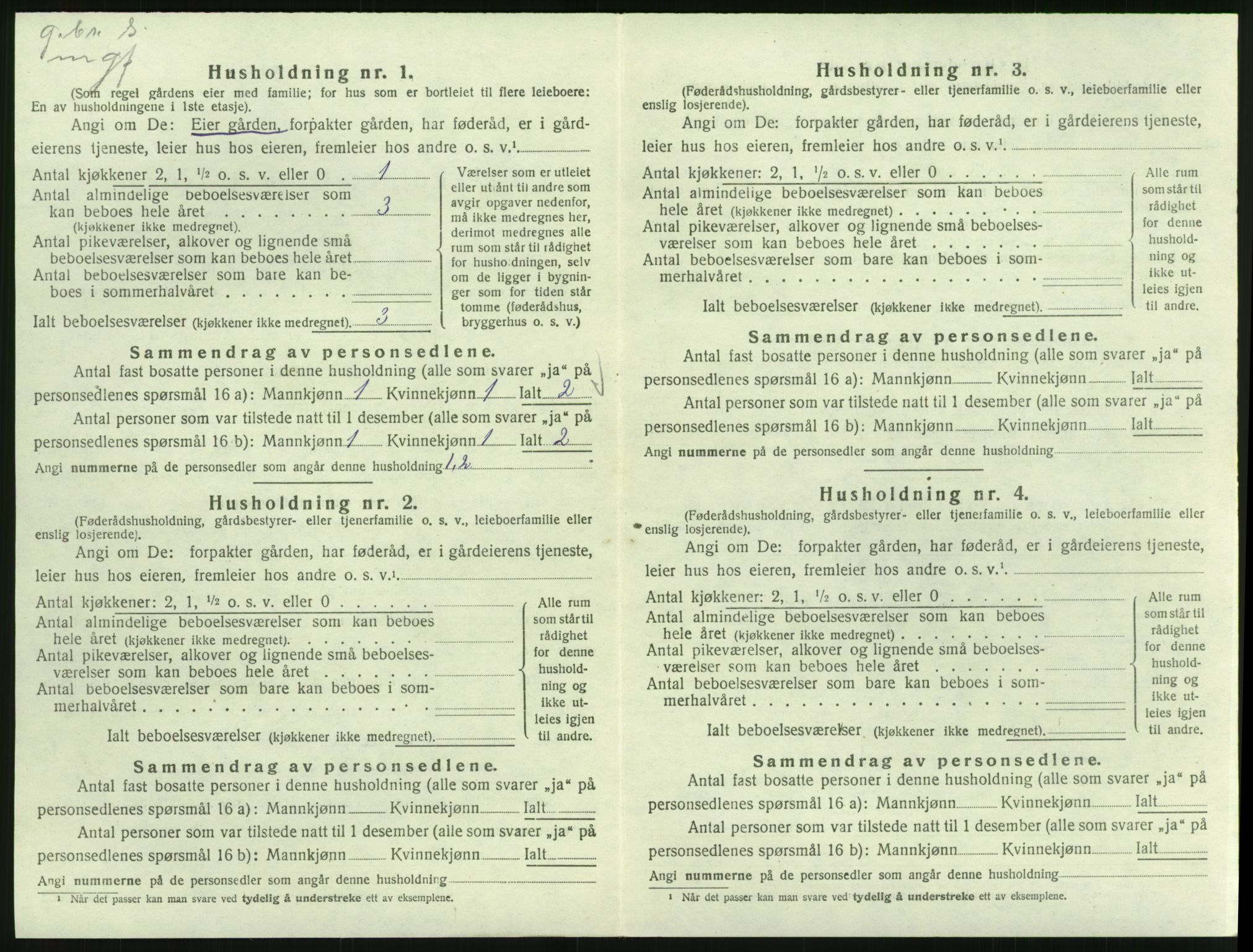 SAK, 1920 census for Froland, 1920, p. 204