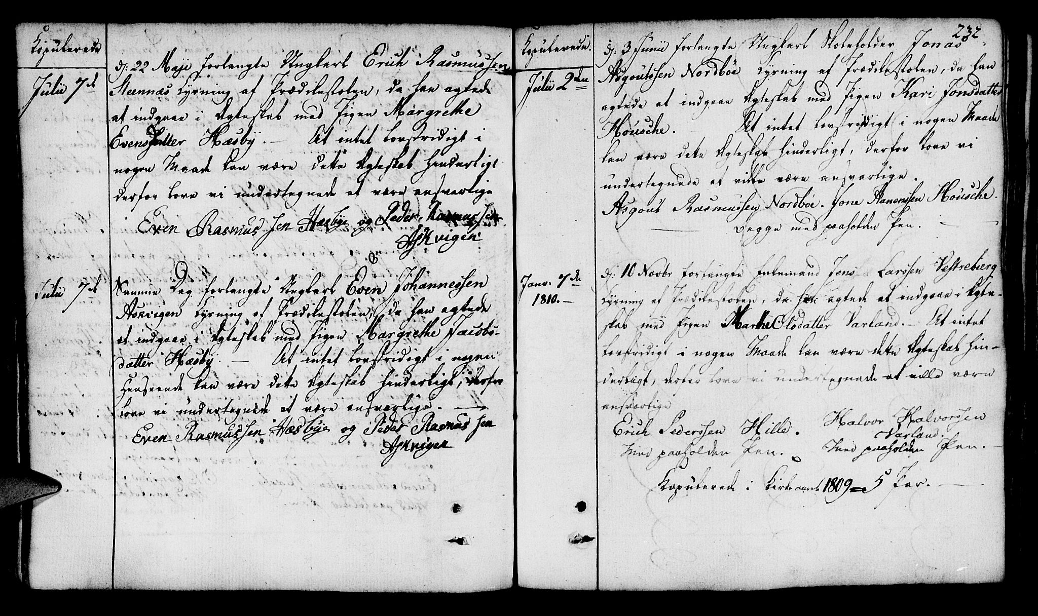 Finnøy sokneprestkontor, SAST/A-101825/H/Ha/Haa/L0005: Parish register (official) no. A 5, 1773-1816, p. 232