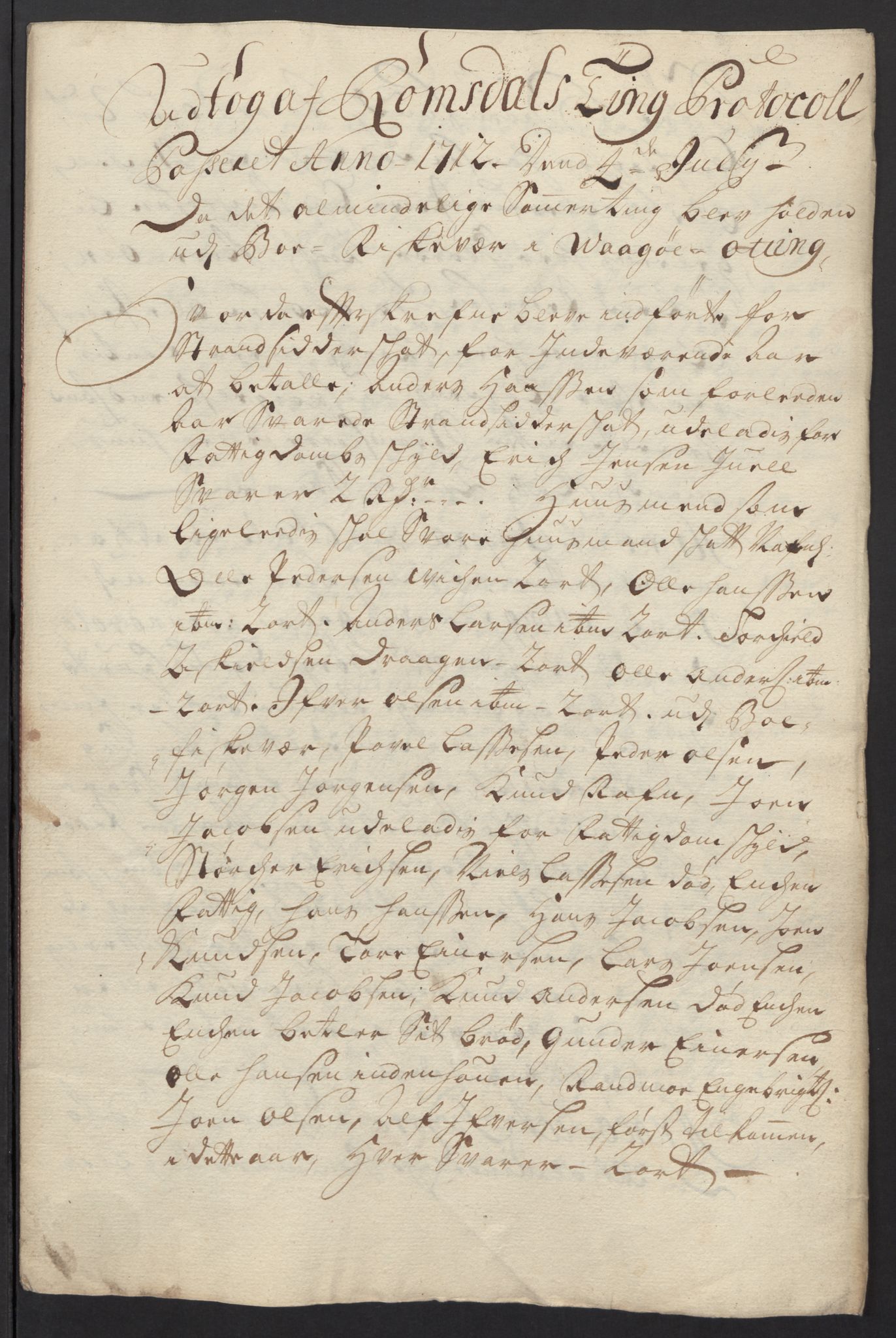 Rentekammeret inntil 1814, Reviderte regnskaper, Fogderegnskap, AV/RA-EA-4092/R55/L3661: Fogderegnskap Romsdal, 1712, p. 101