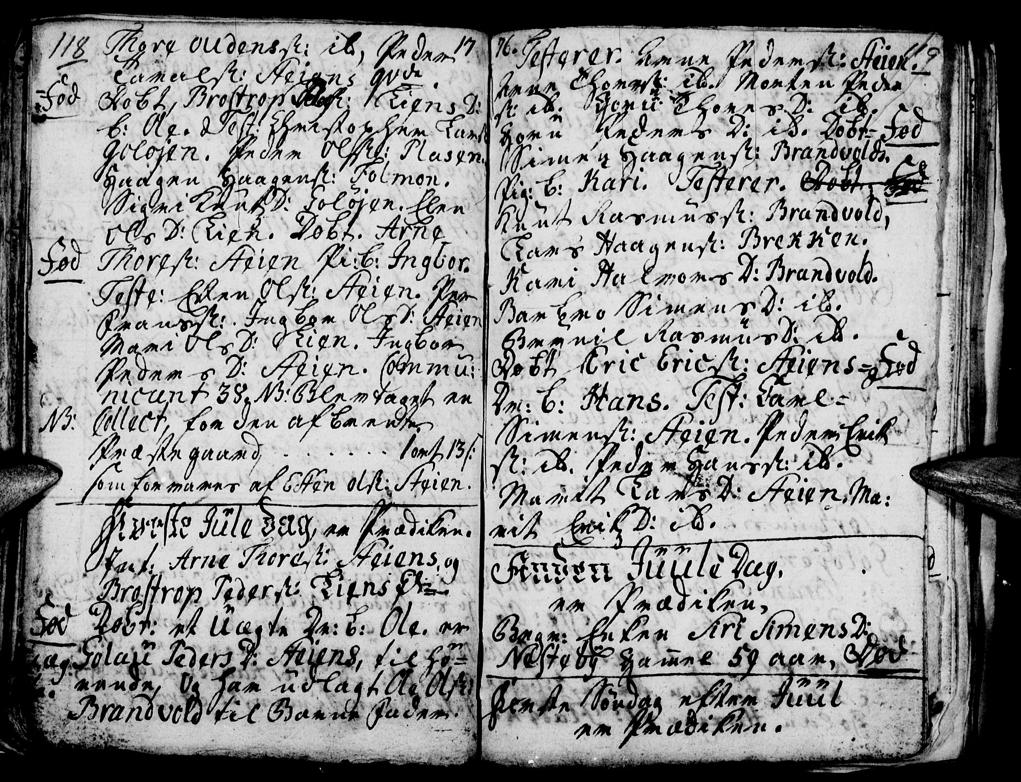 Tynset prestekontor, SAH/PREST-058/H/Ha/Hab/L0009: Parish register (official) no. 9, 1769-1781, p. 118-119