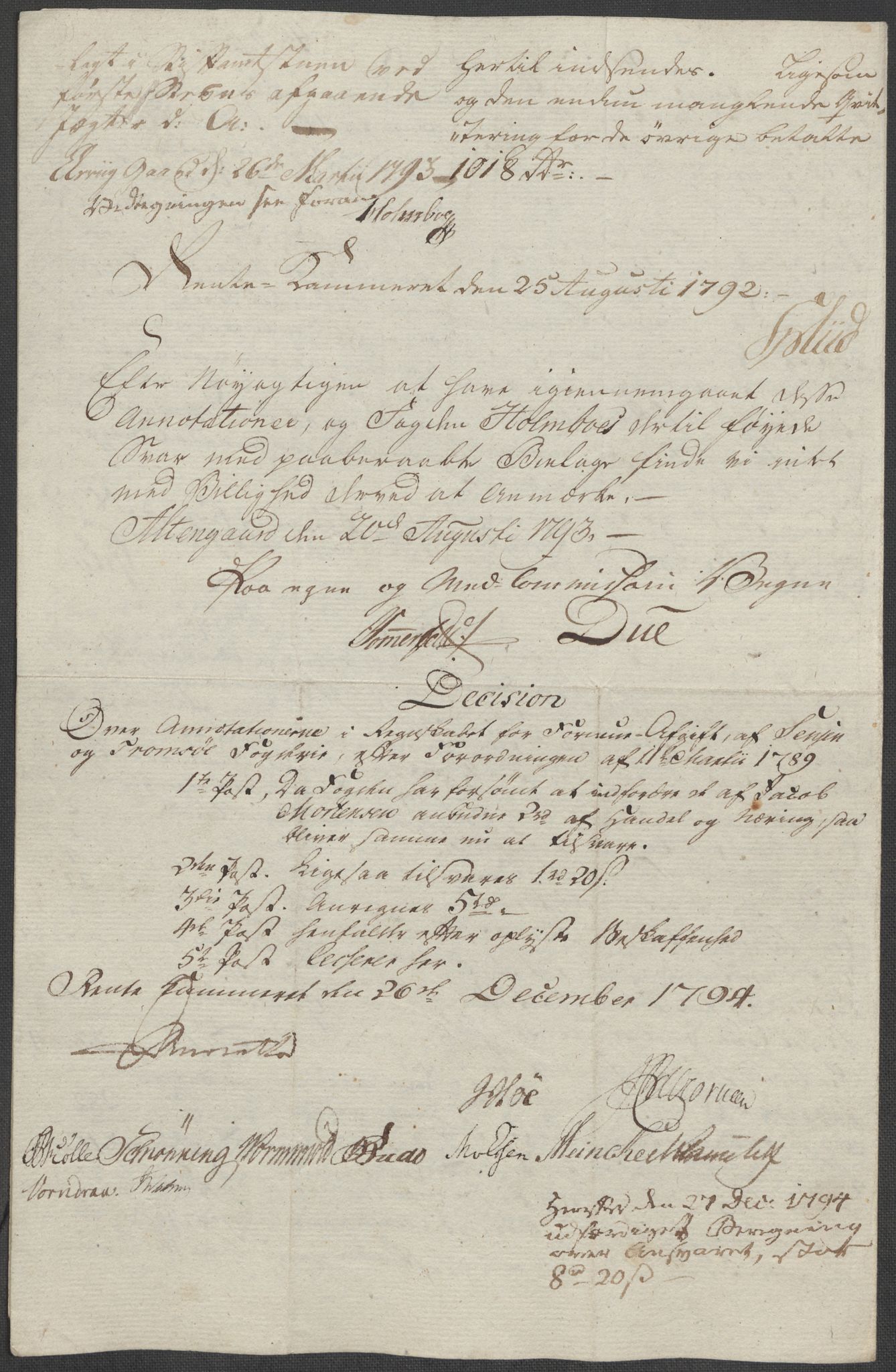 Rentekammeret inntil 1814, Reviderte regnskaper, Mindre regnskaper, AV/RA-EA-4068/Rf/Rfe/L0042:  Senja og Troms fogderi, 1789, p. 52