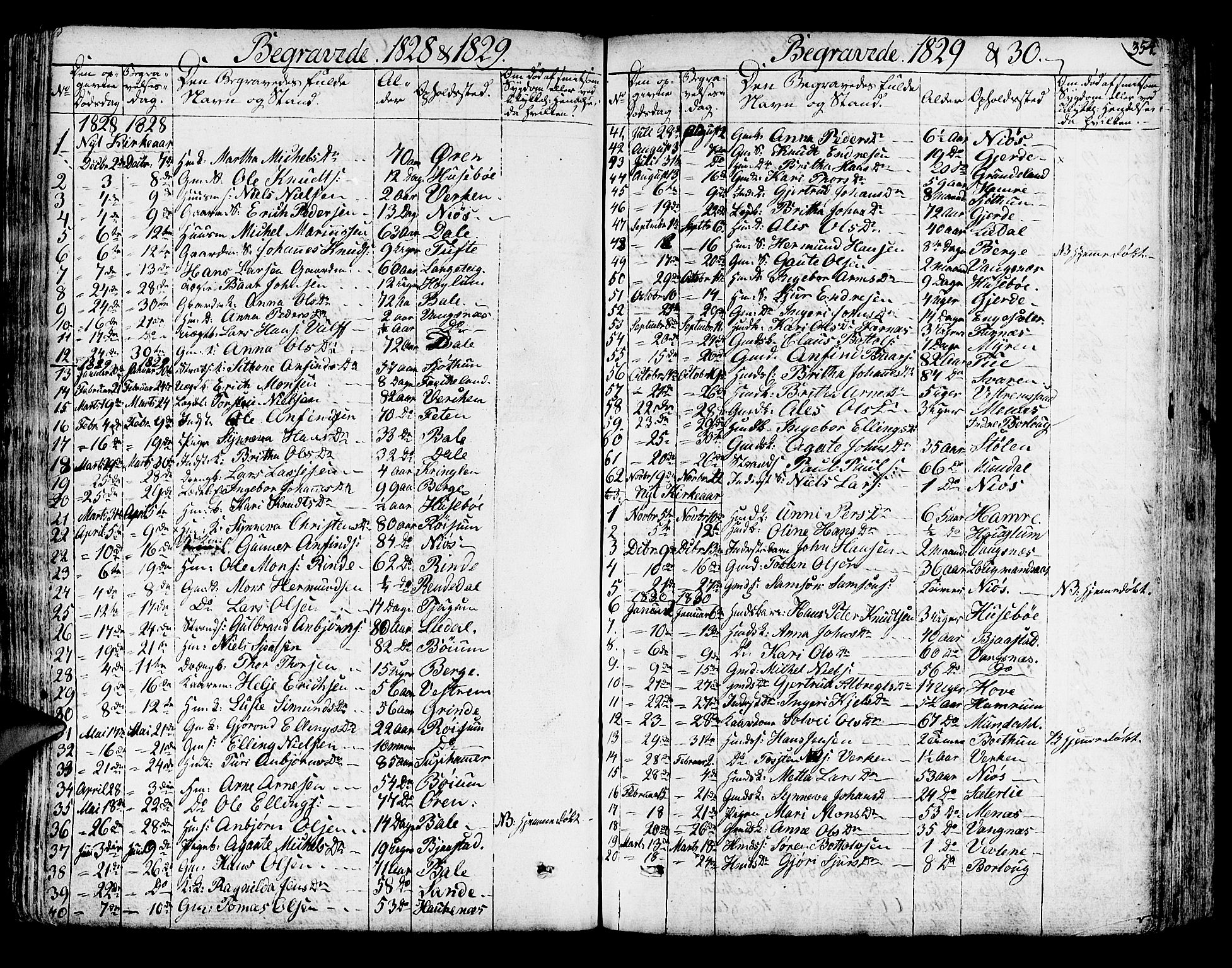 Leikanger sokneprestembete, SAB/A-81001: Parish register (official) no. A 6, 1810-1838, p. 354