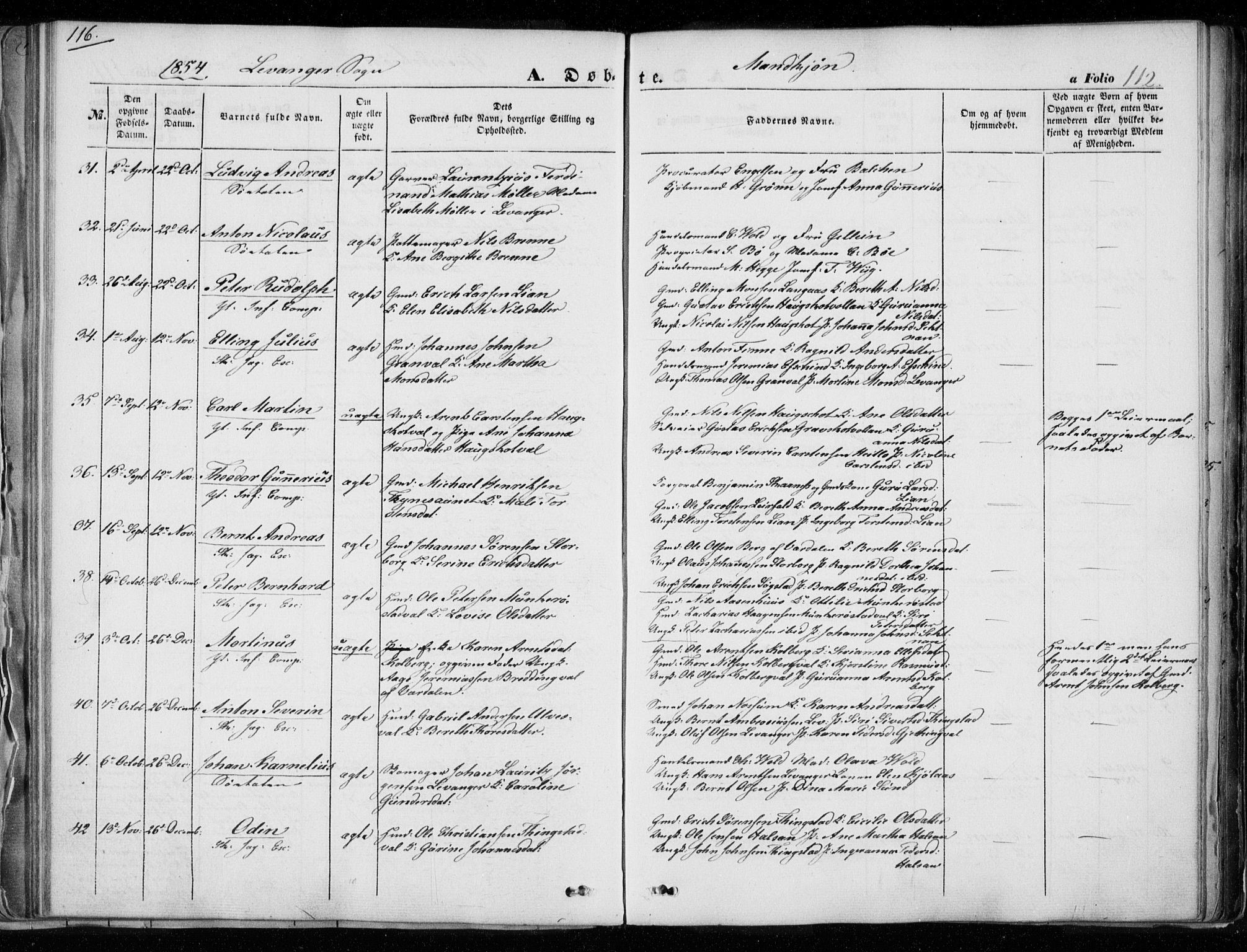 Ministerialprotokoller, klokkerbøker og fødselsregistre - Nord-Trøndelag, SAT/A-1458/720/L0183: Parish register (official) no. 720A01, 1836-1855, p. 112