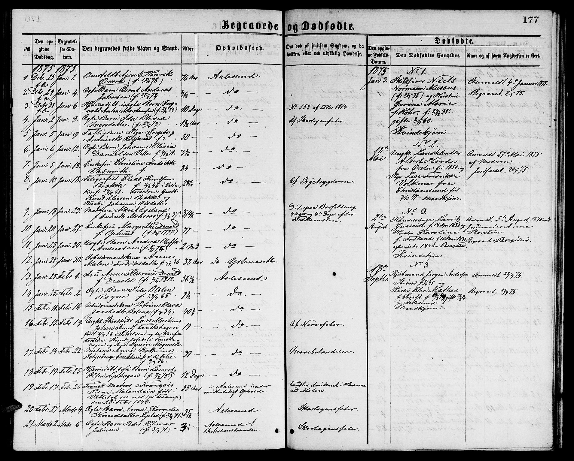 Ministerialprotokoller, klokkerbøker og fødselsregistre - Møre og Romsdal, AV/SAT-A-1454/529/L0465: Parish register (copy) no. 529C02, 1868-1877, p. 177