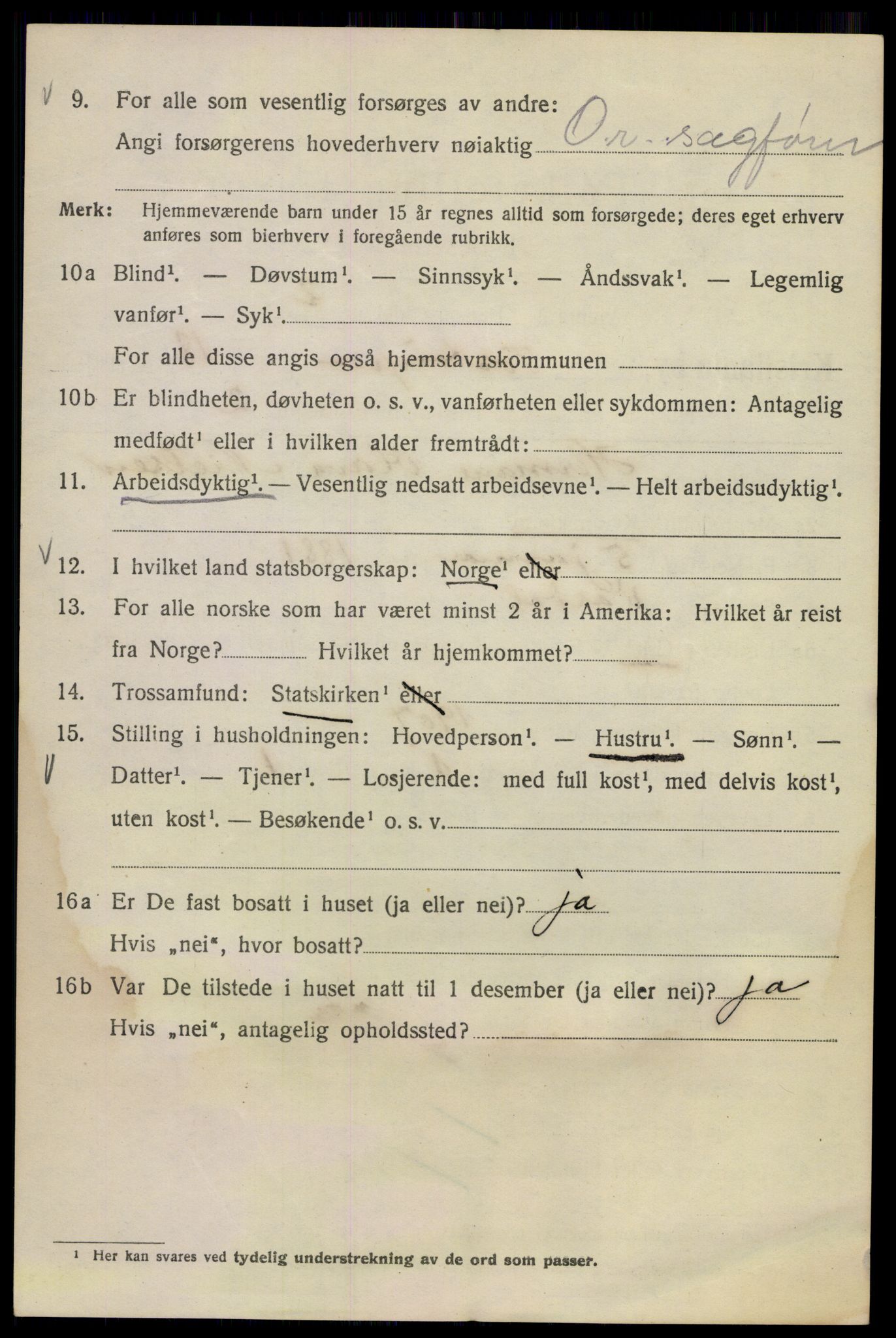 SAO, 1920 census for Kristiania, 1920, p. 595334