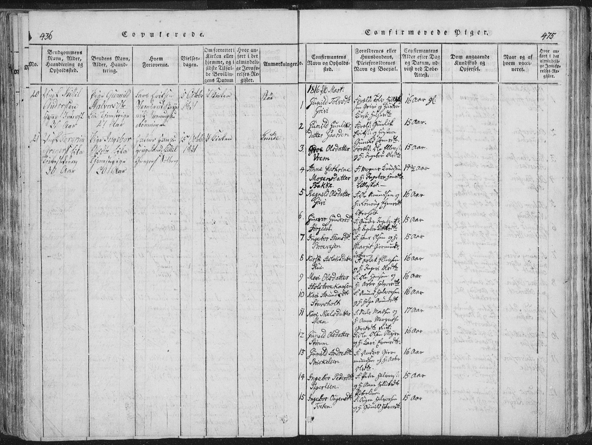 Bø kirkebøker, SAKO/A-257/F/Fa/L0006: Parish register (official) no. 6, 1815-1831, p. 474-475