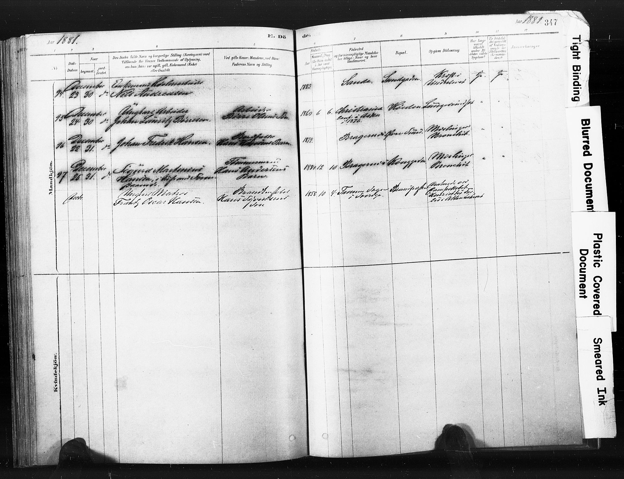 Bragernes kirkebøker, SAKO/A-6/F/Fb/L0006b: Parish register (official) no. II 6B, 1878-1885, p. 347