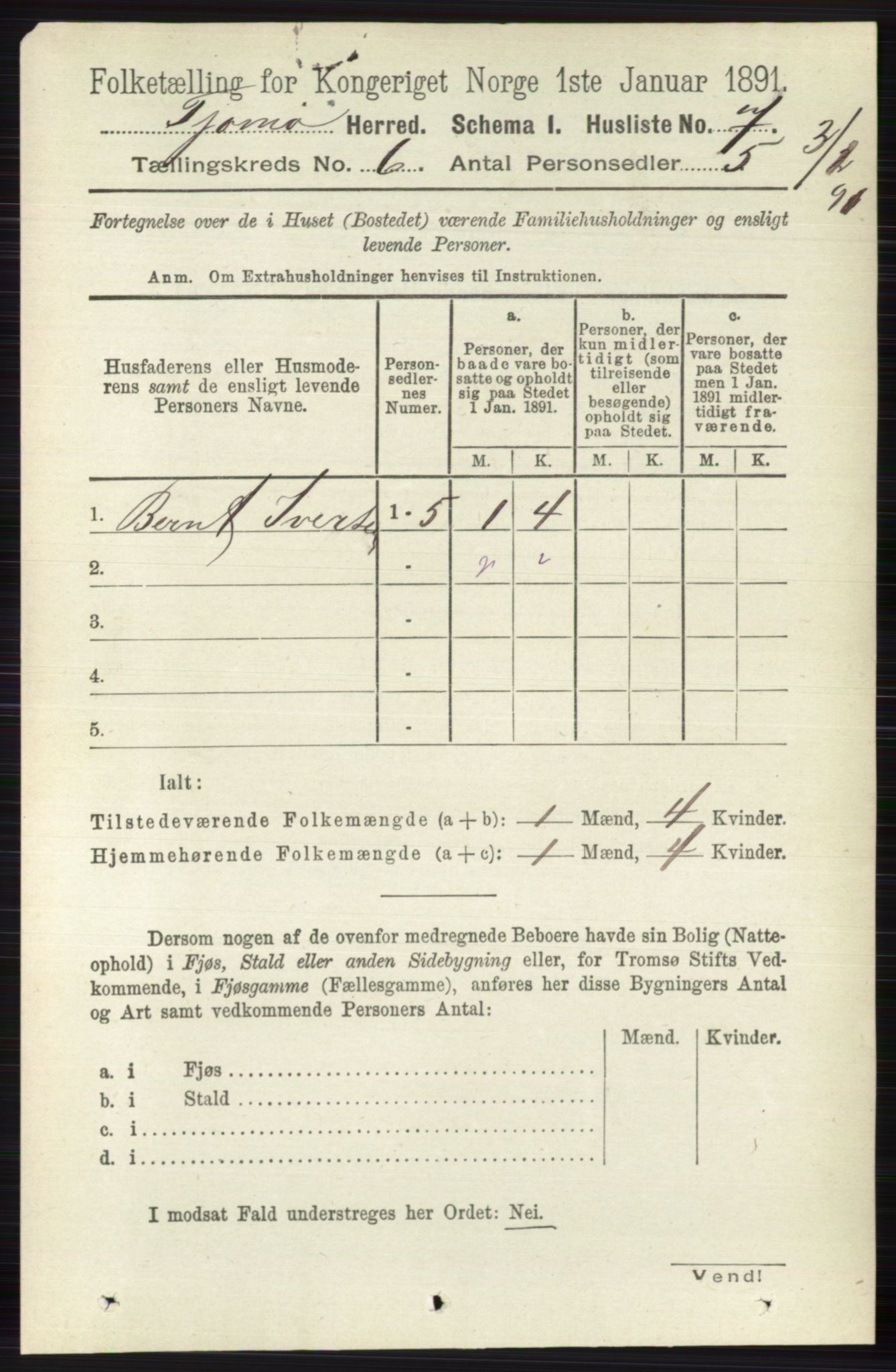 RA, 1891 census for 0723 Tjøme, 1891, p. 2065