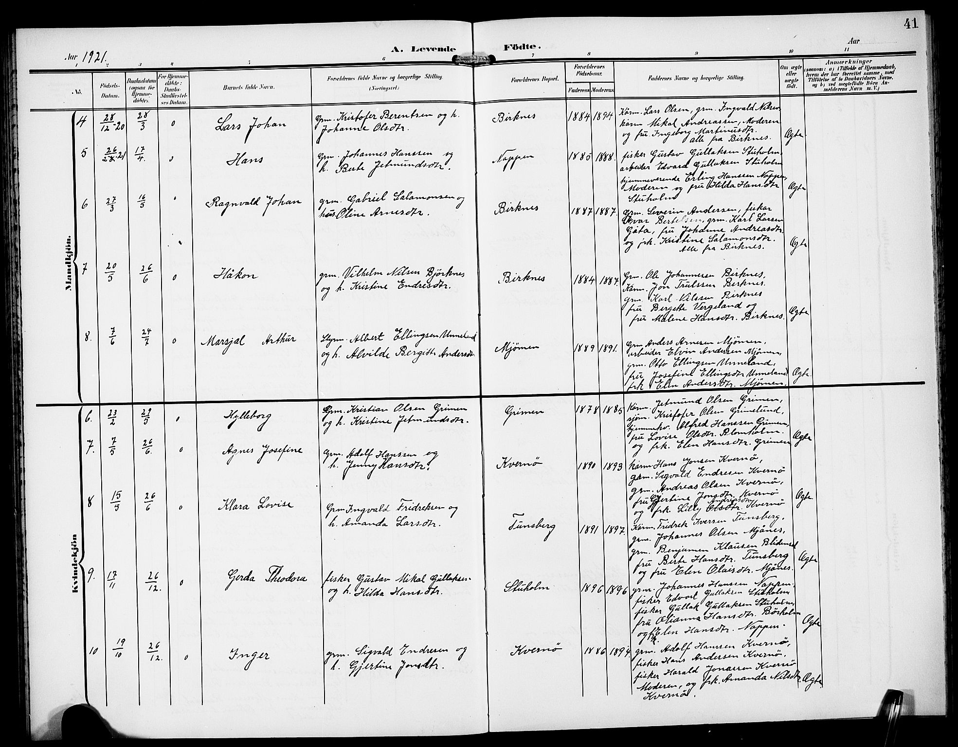 Gulen sokneprestembete, AV/SAB-A-80201/H/Hab/Habd/L0001: Parish register (copy) no. D 1, 1901-1924, p. 41