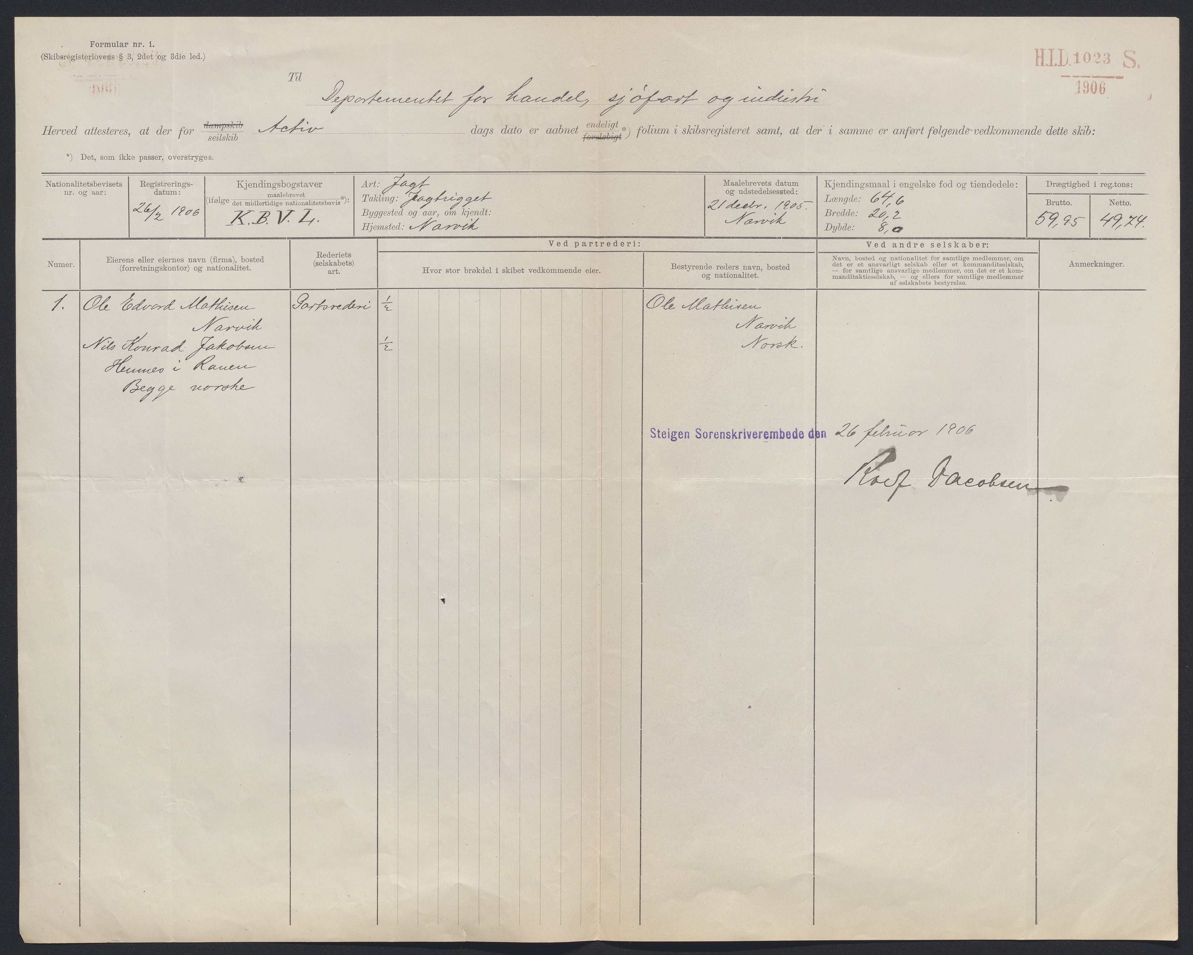 Sjøfartsdirektoratet med forløpere, skipsmapper slettede skip, AV/RA-S-4998/F/Fa/L0002: --, 1873-1923, p. 671