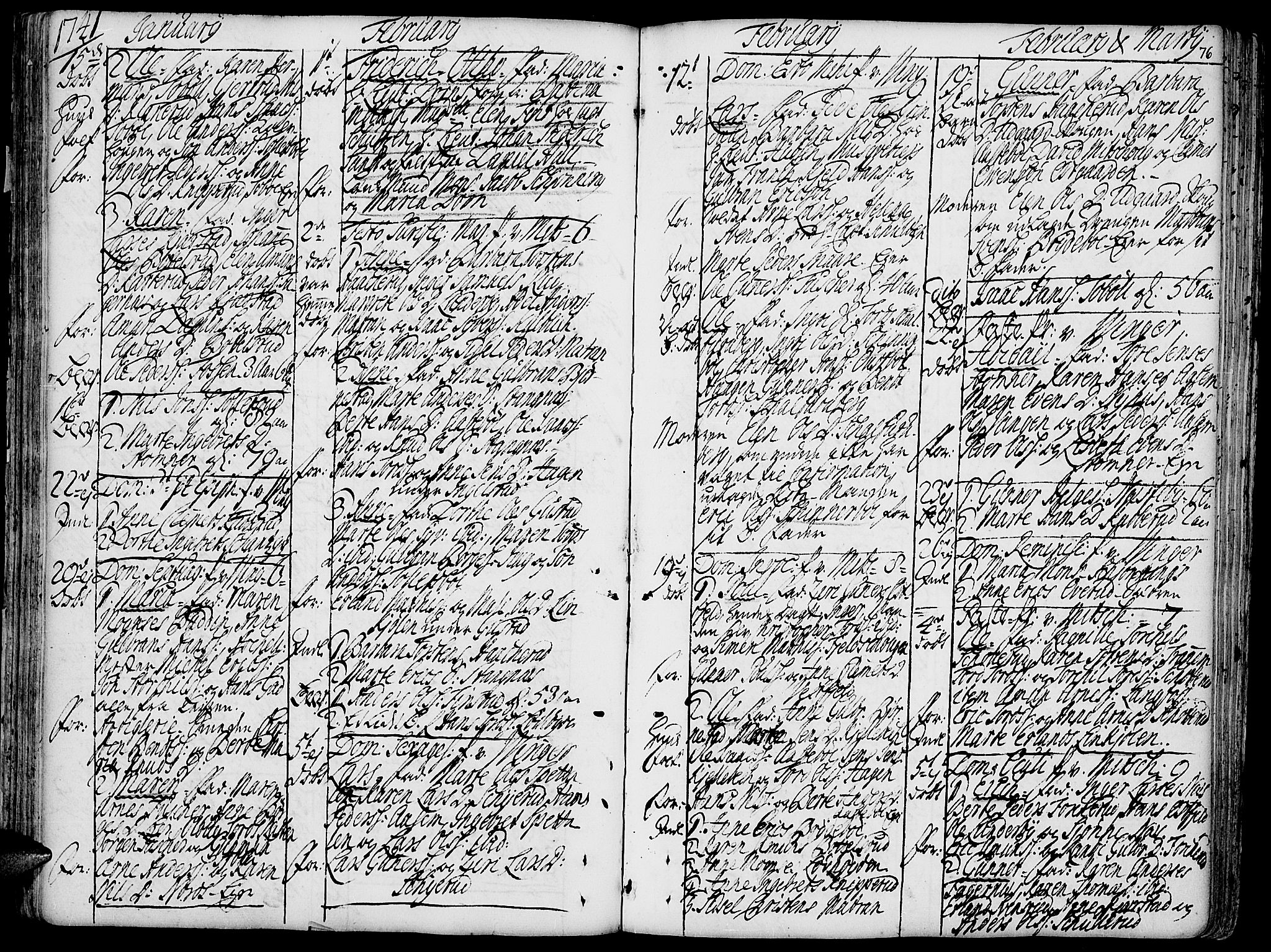 Vinger prestekontor, AV/SAH-PREST-024/H/Ha/Haa/L0002: Parish register (official) no. 2, 1730-1751, p. 76