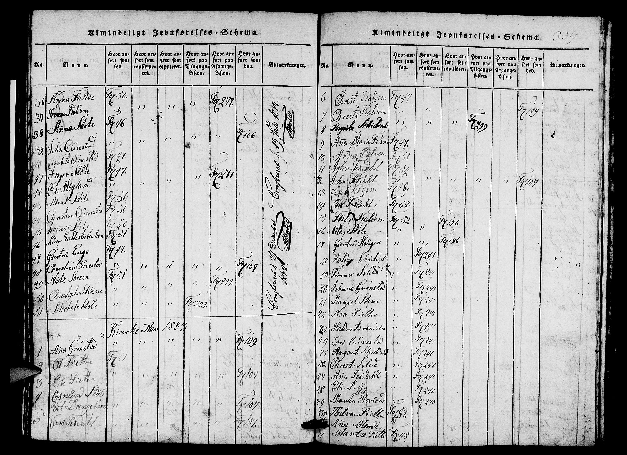 Etne sokneprestembete, SAB/A-75001/H/Hab: Parish register (copy) no. A 1, 1815-1849, p. 339