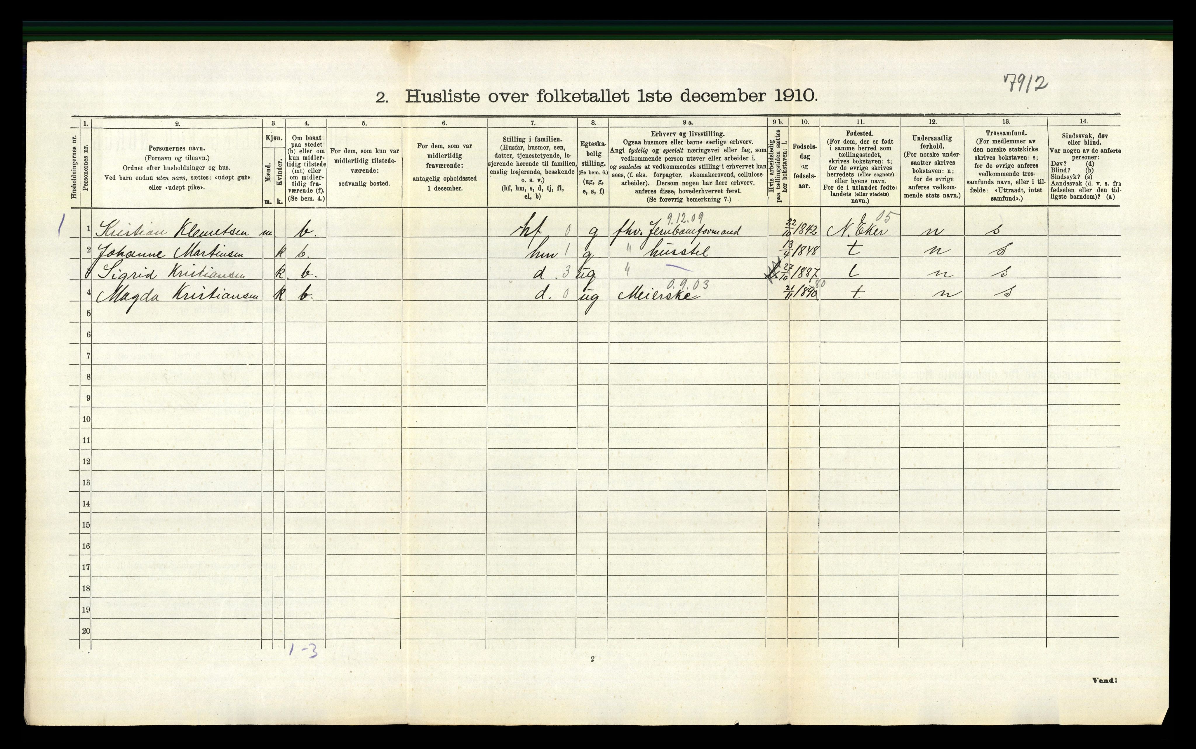 RA, 1910 census for Røyken, 1910, p. 552