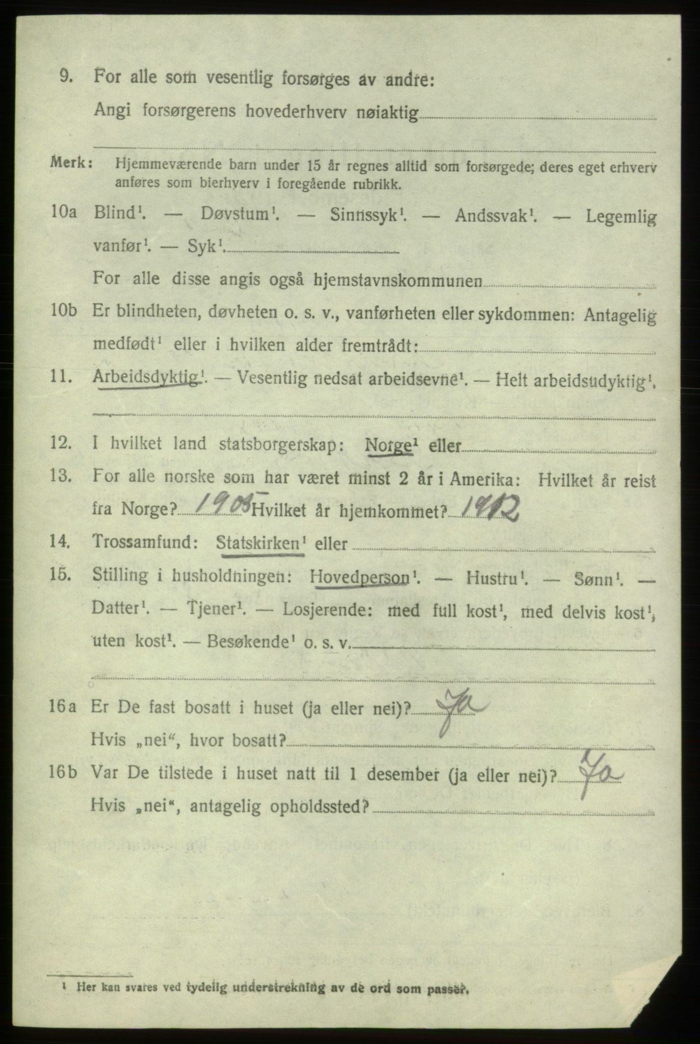 SAB, 1920 census for Stord, 1920, p. 7568