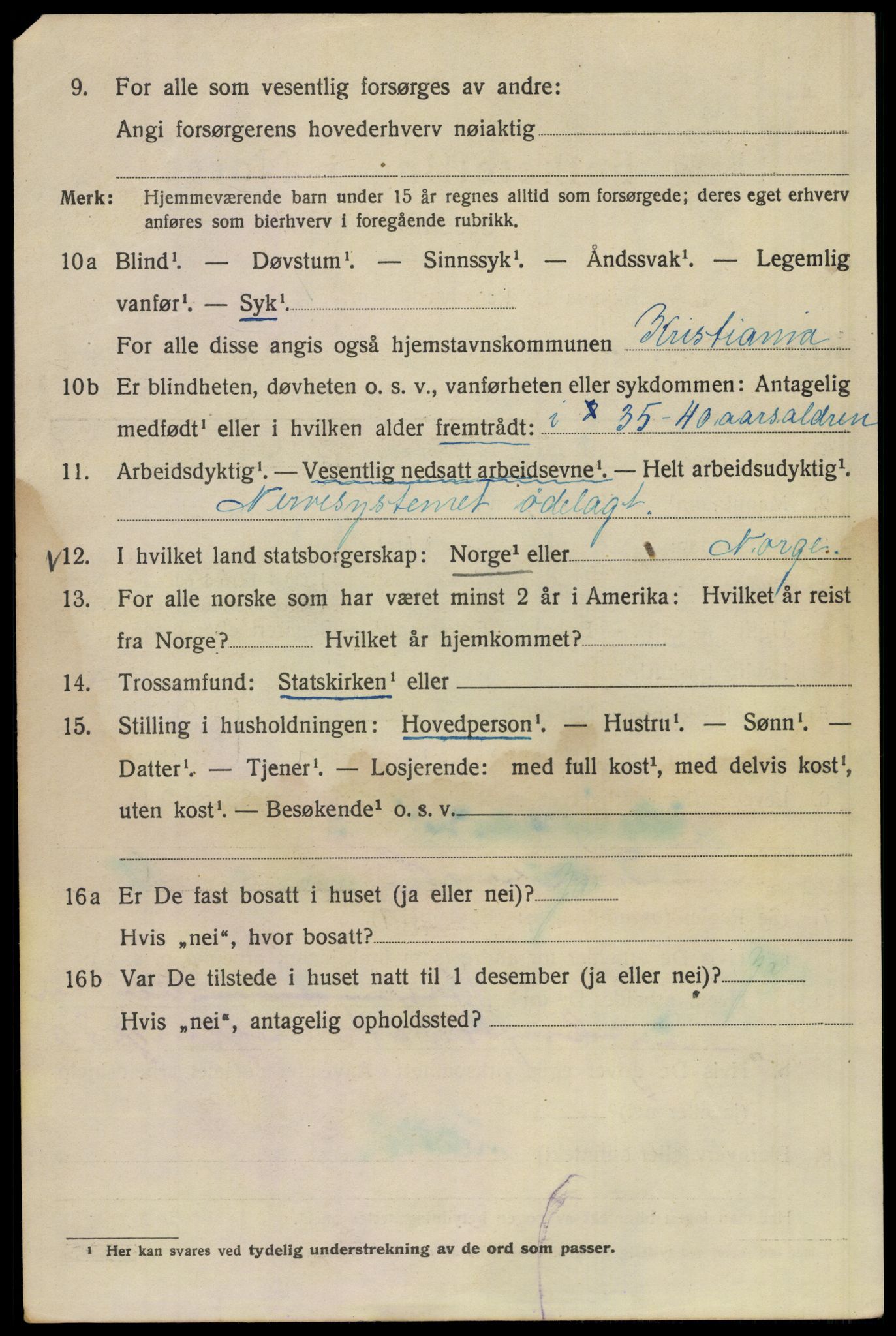 SAO, 1920 census for Kristiania, 1920, p. 456234